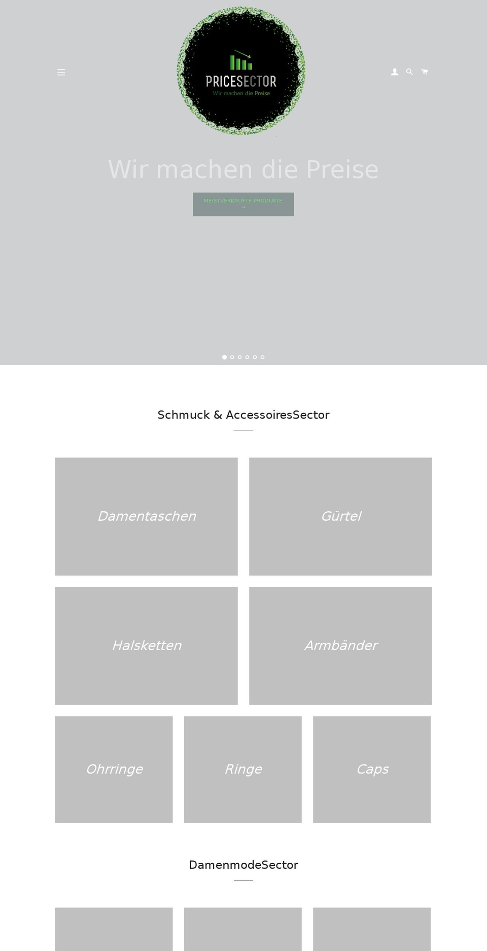 pricesector.com — Shopify storefront screenshot