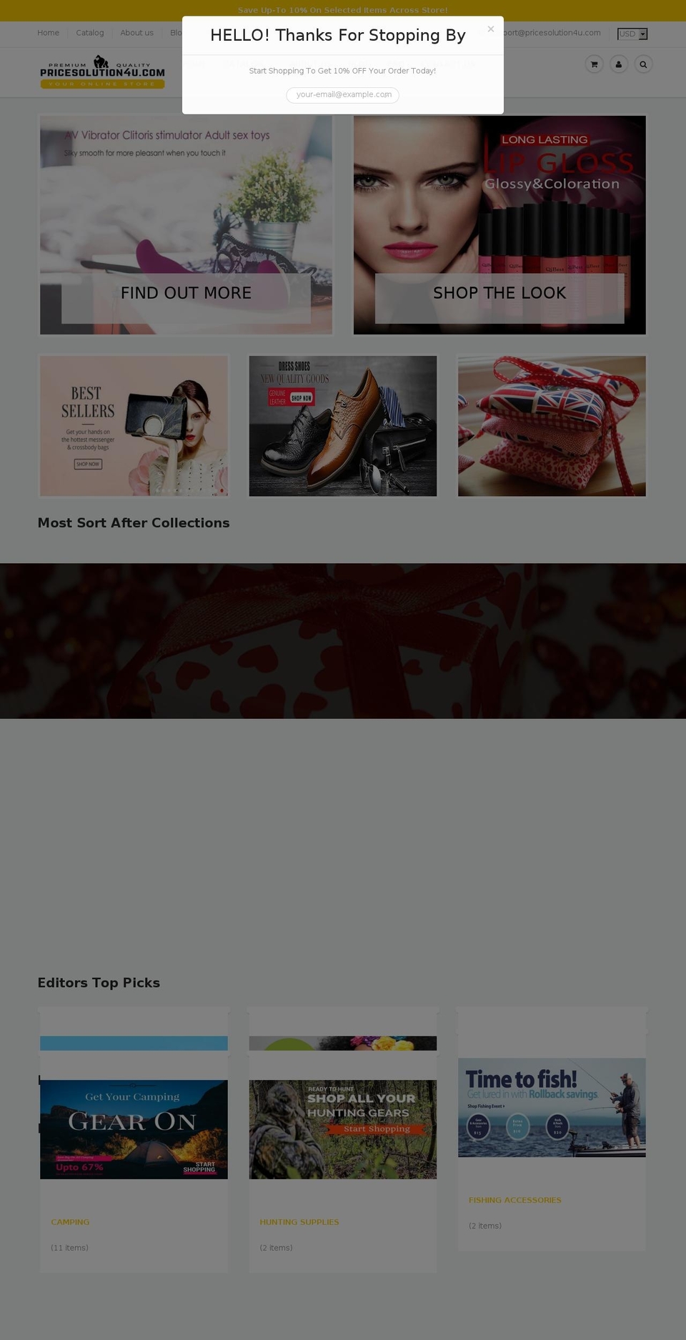 pricesolution4u.com shopify website screenshot