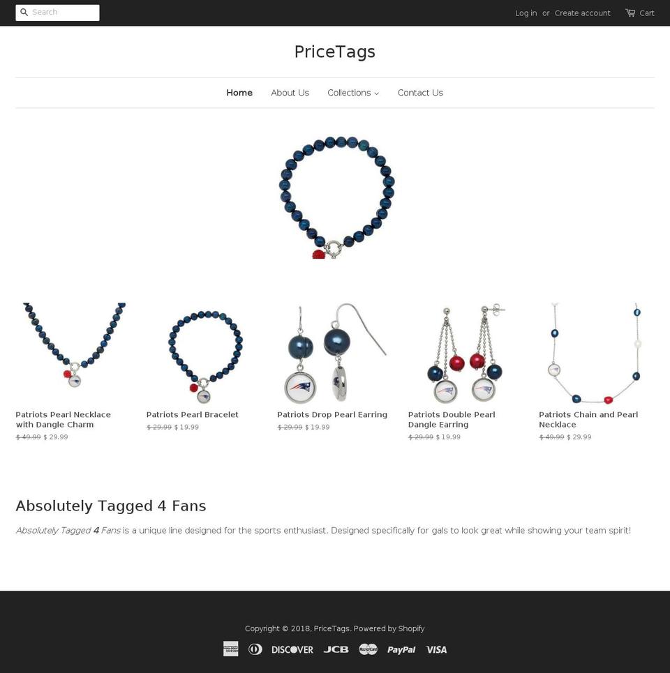 pricetags.biz shopify website screenshot