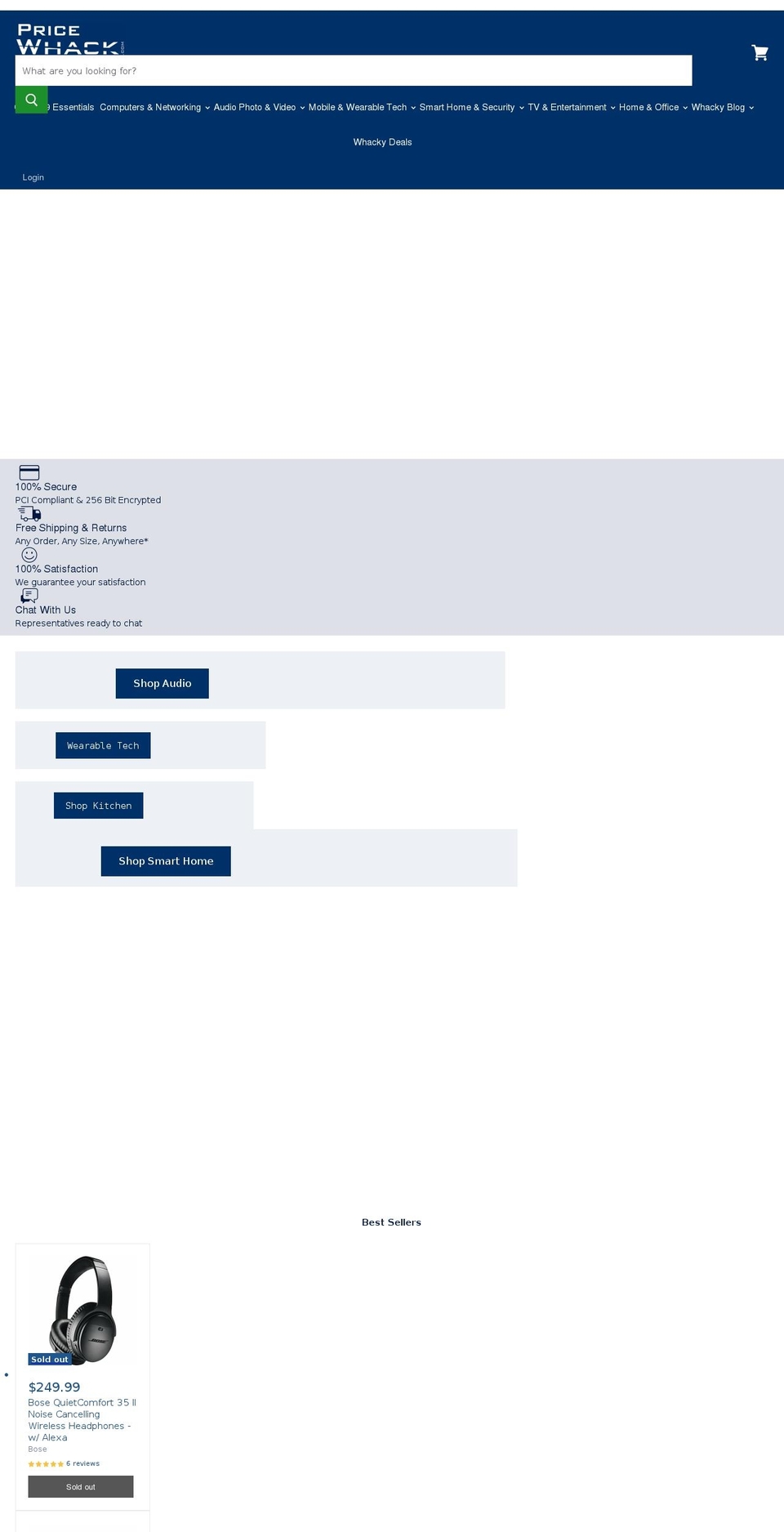 pricewhack.com shopify website screenshot