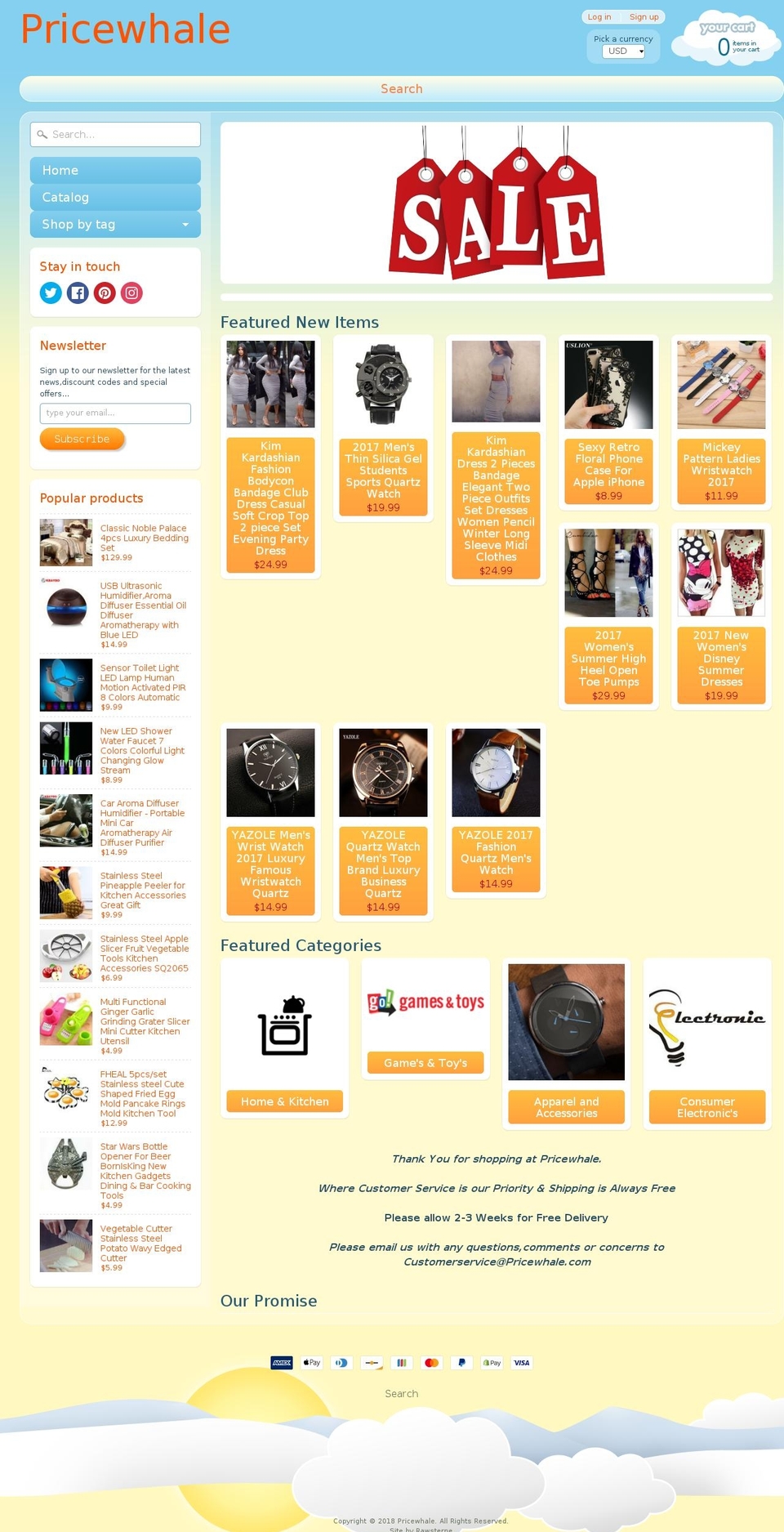 pricewhale.com — Shopify storefront screenshot