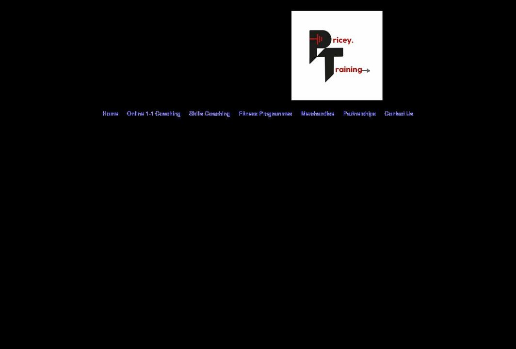 priceytraining.com shopify website screenshot