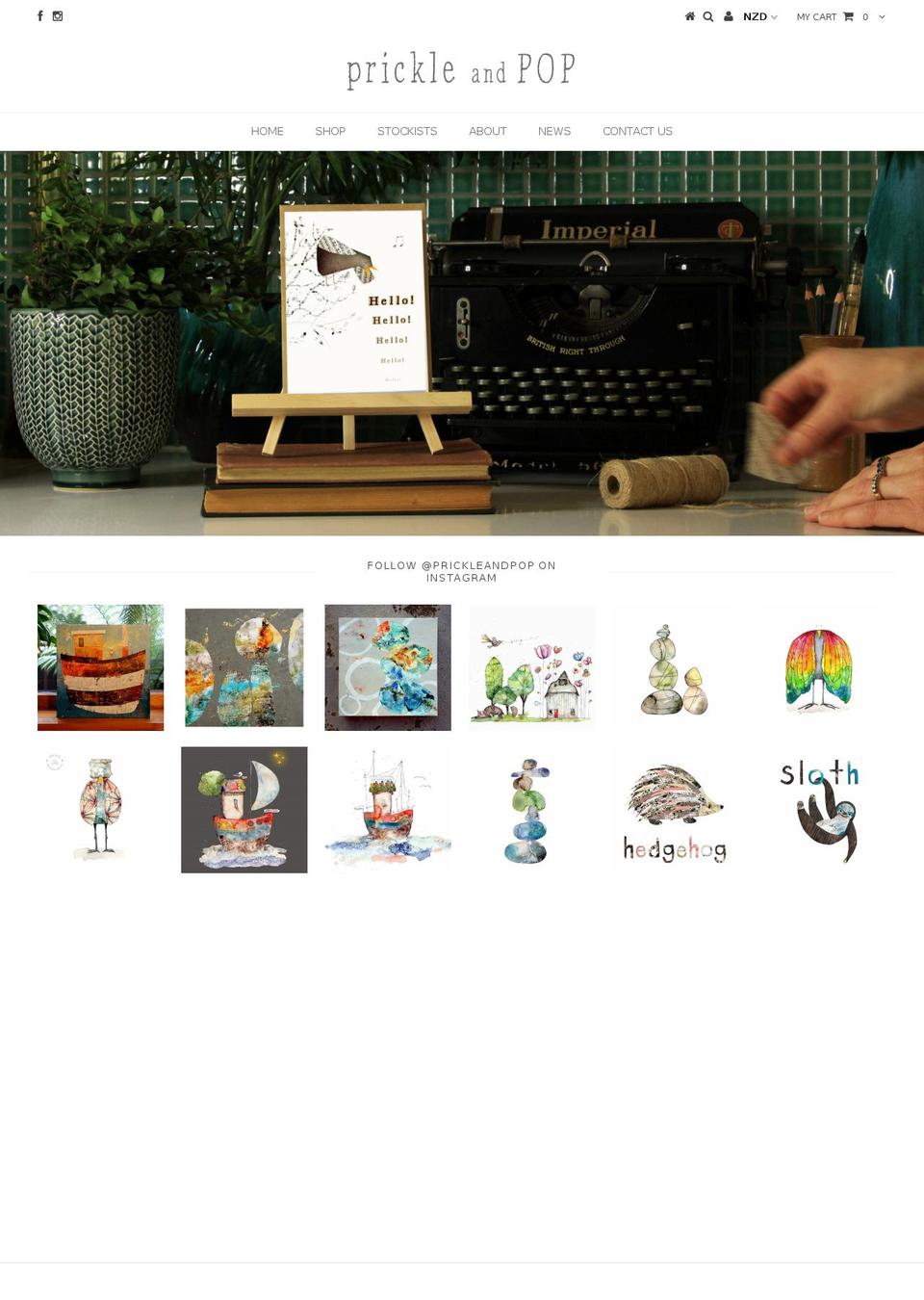 prickleandpop.com shopify website screenshot