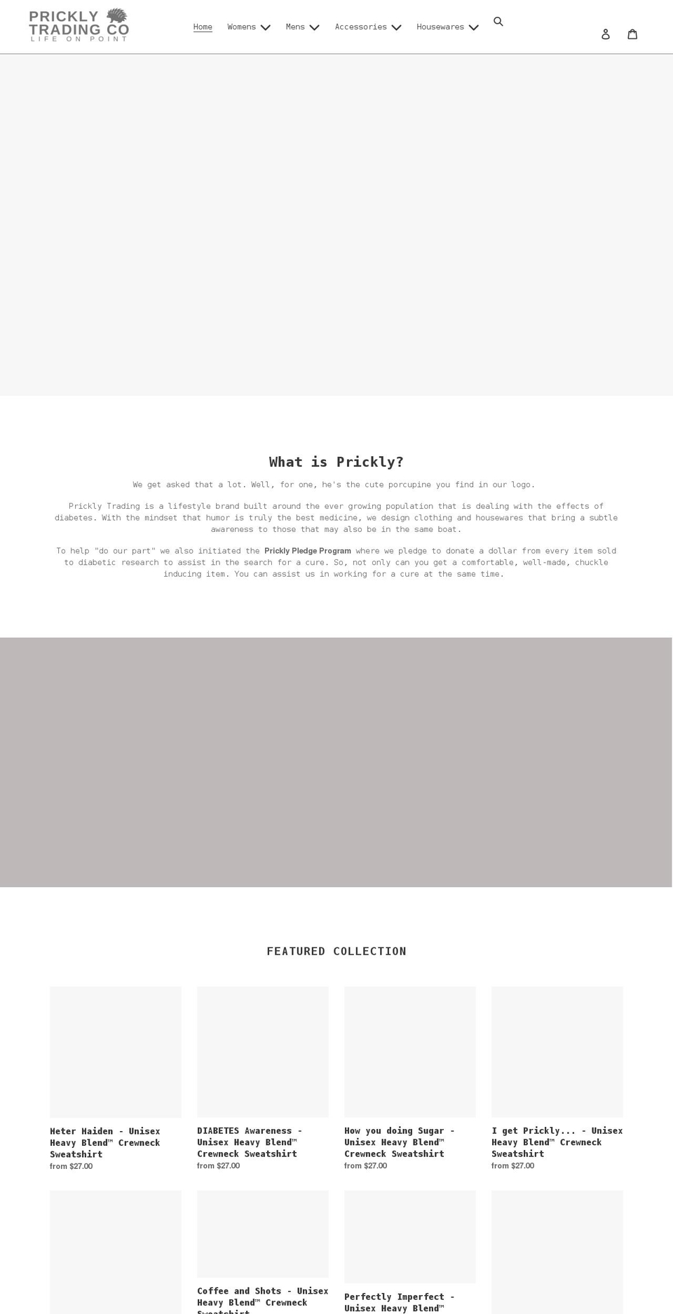 pricklytrading.com shopify website screenshot