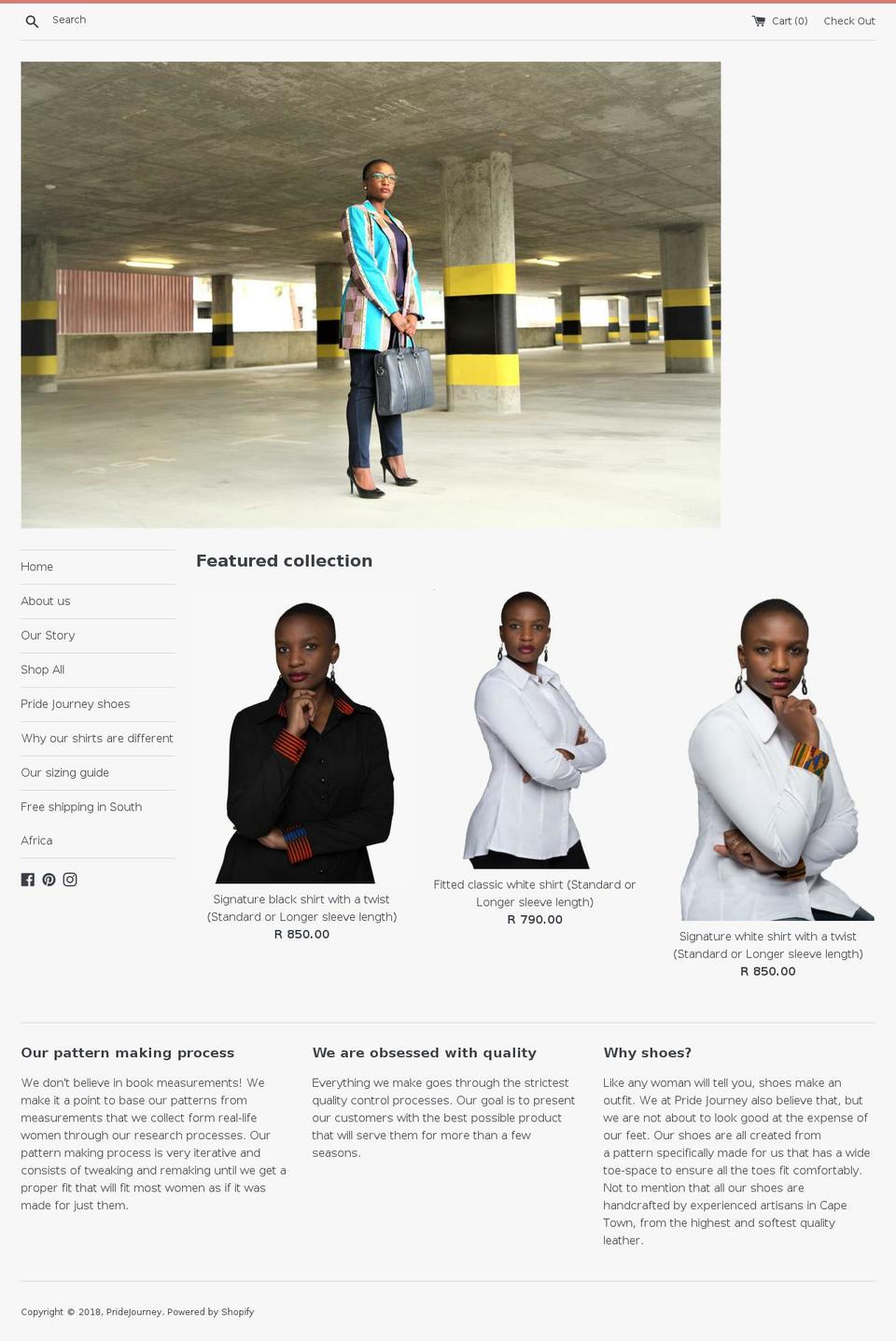 pridejourney.com — Shopify storefront screenshot