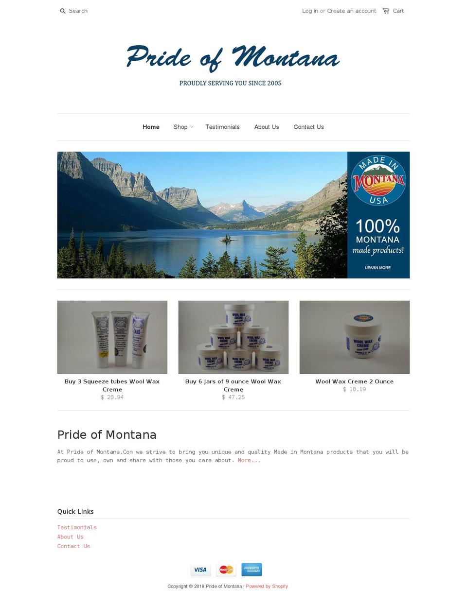 prideofmontana.com shopify website screenshot