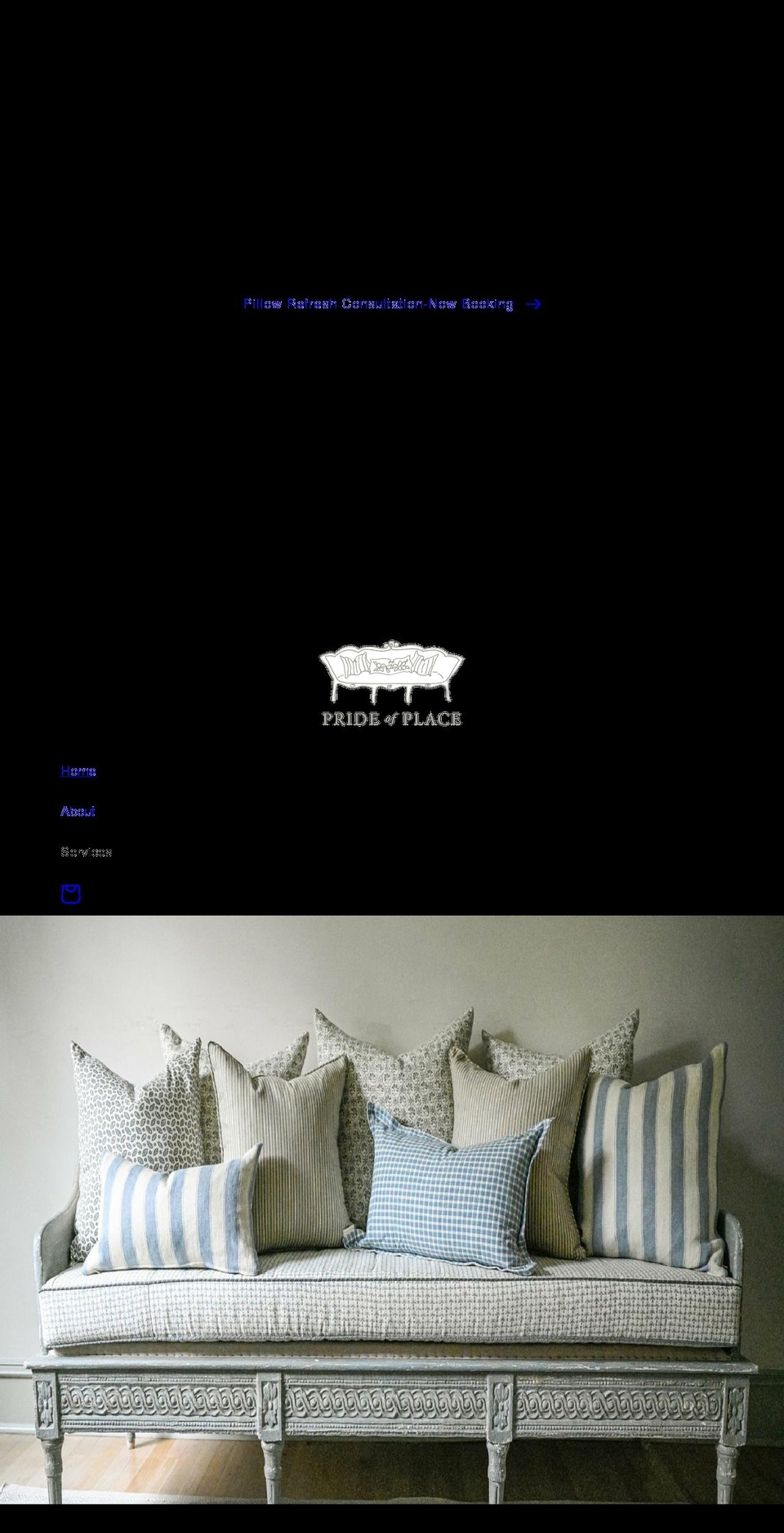 prideofplacepillows.com shopify website screenshot