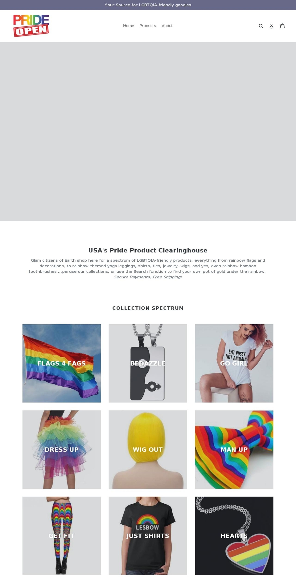 prideopen.com shopify website screenshot