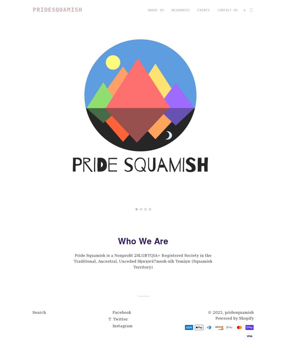 pridesquamish.com shopify website screenshot