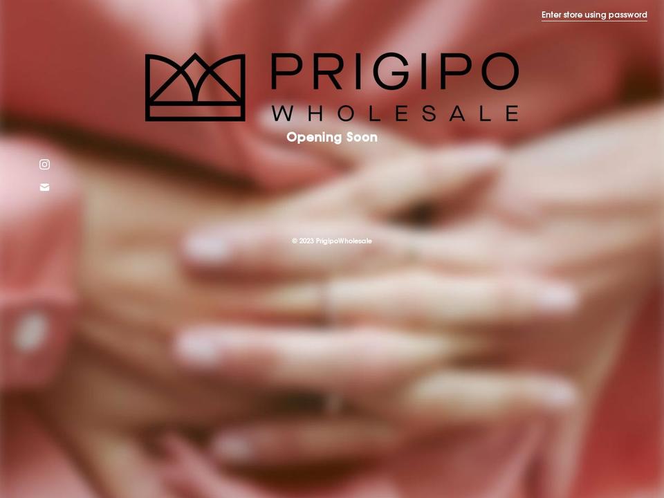 prigipowholesale.com — Shopify storefront screenshot