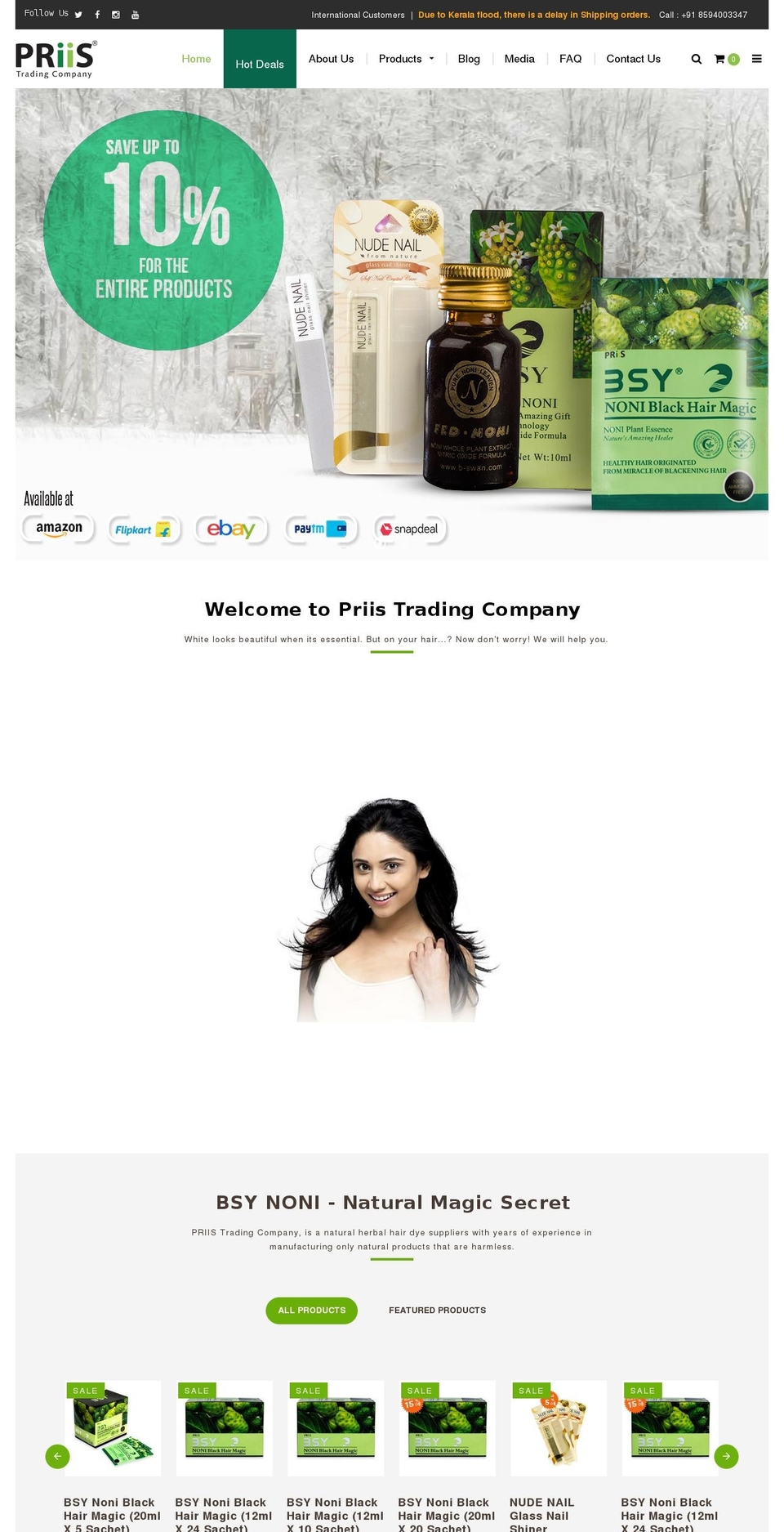 priisindia.com — Shopify storefront screenshot