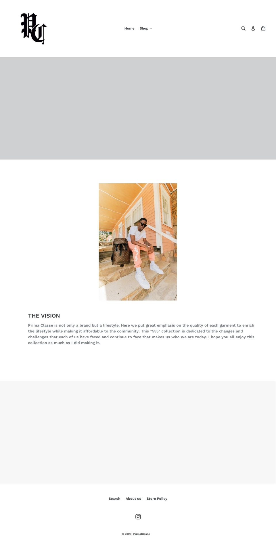 primaclasseshop.com — Shopify storefront screenshot