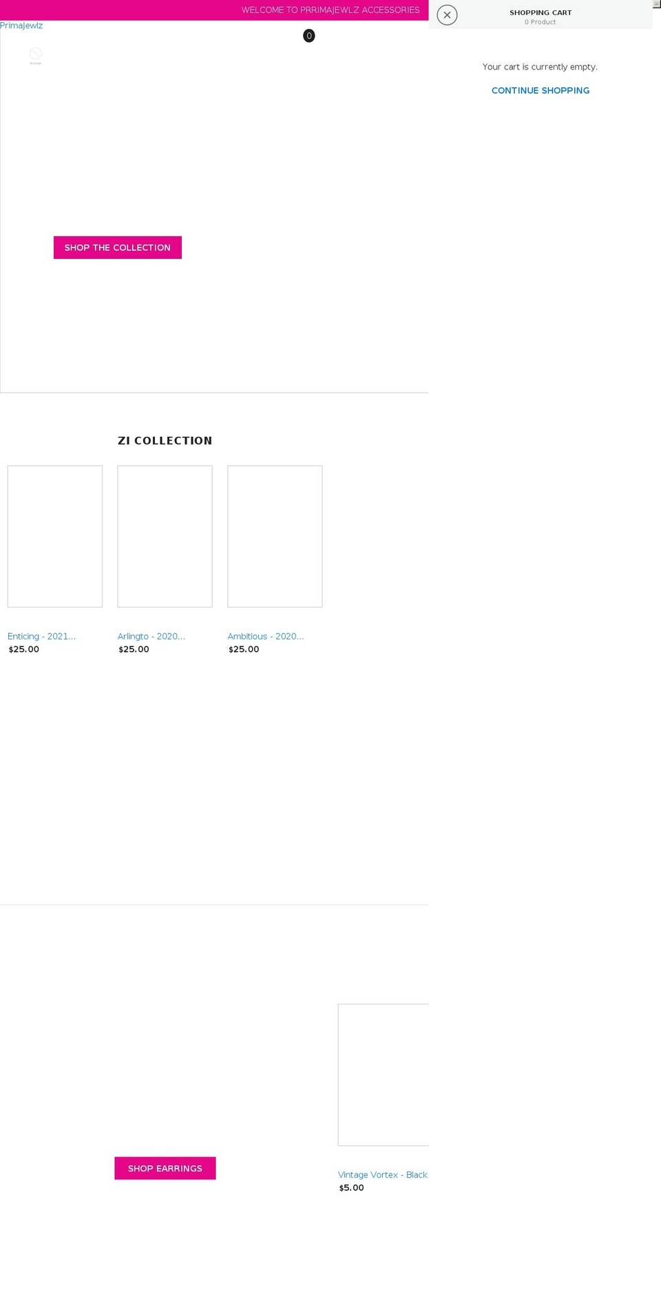 primajewlz.com shopify website screenshot