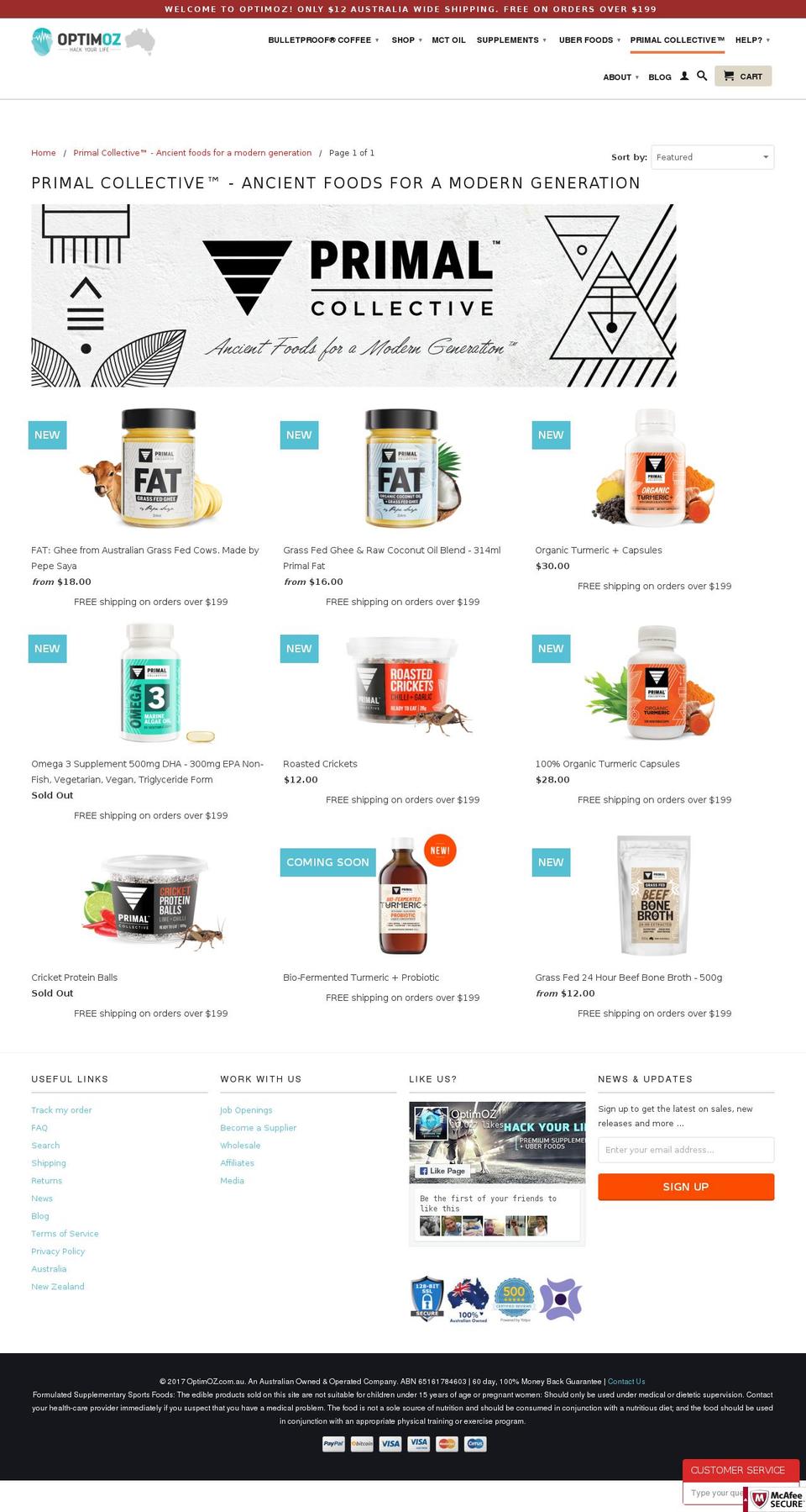 primal-collective.com shopify website screenshot