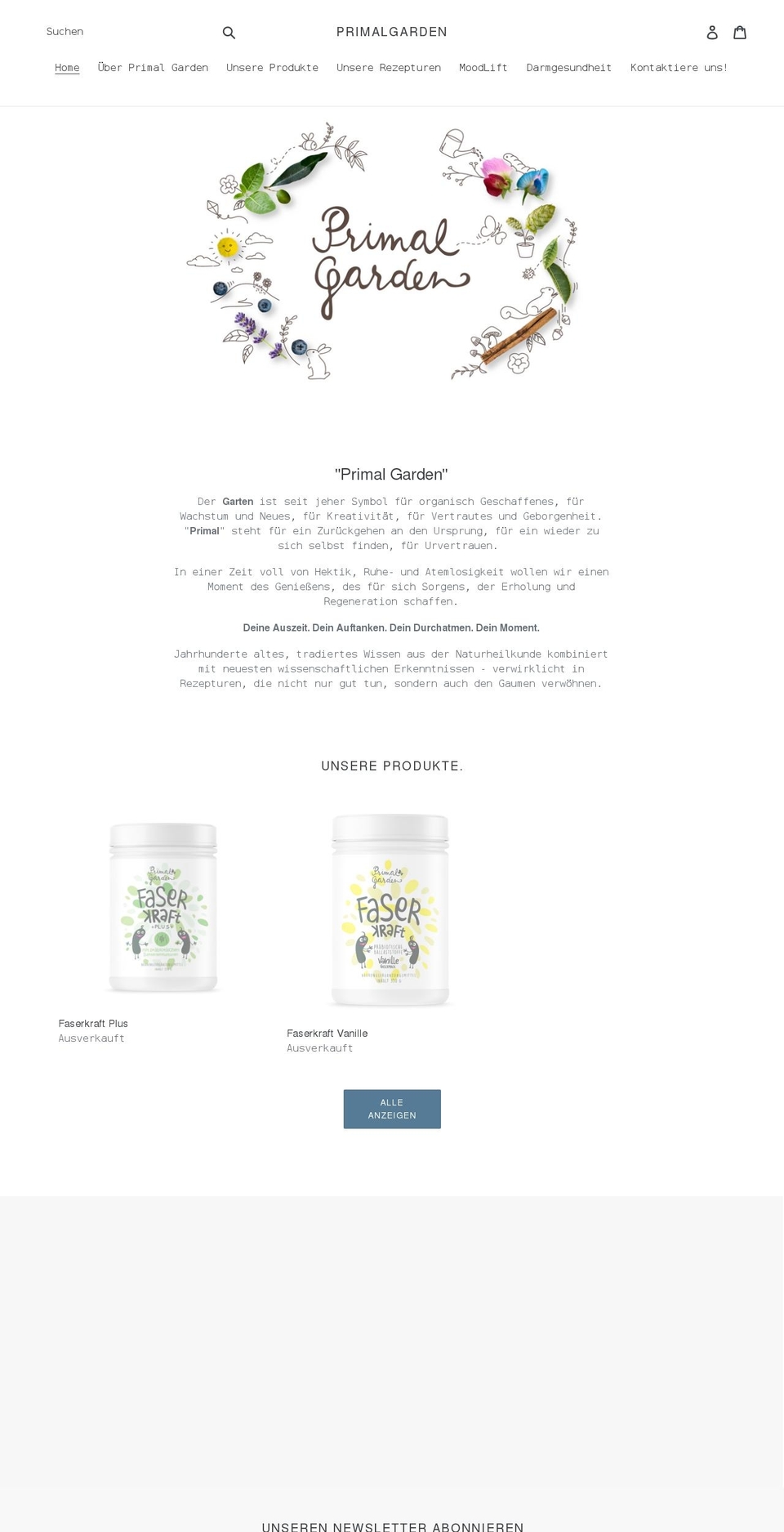 primal-garden.com shopify website screenshot
