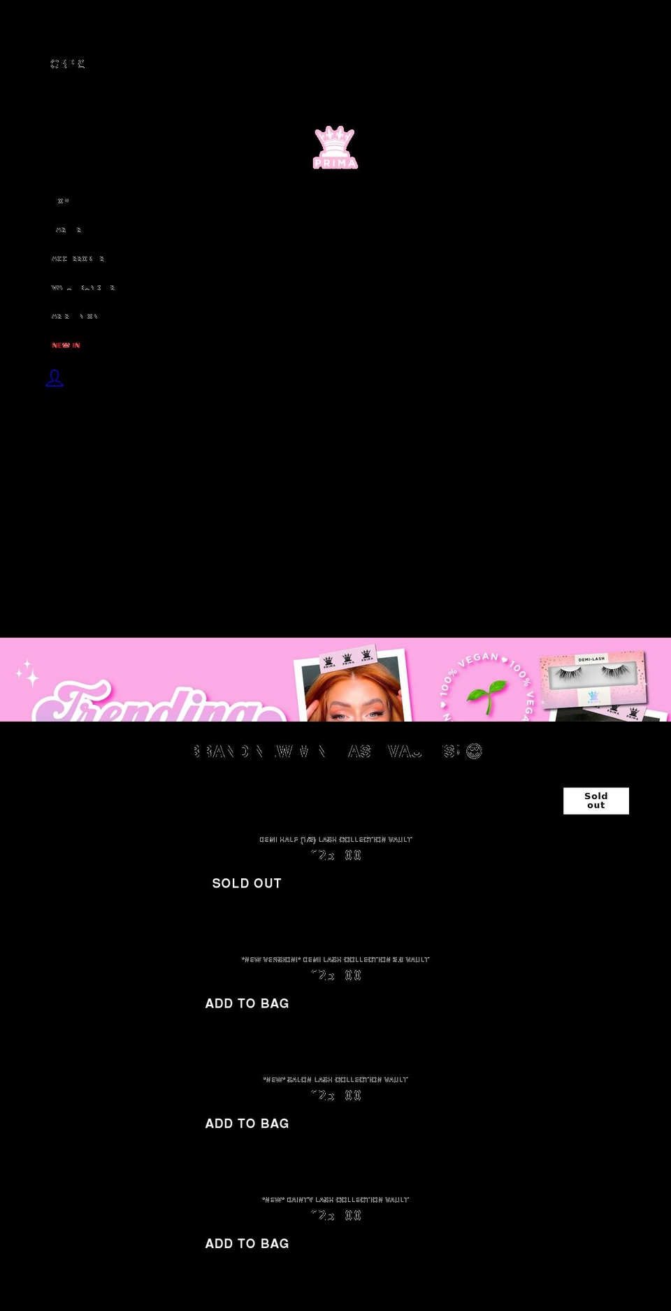 primalash.com shopify website screenshot