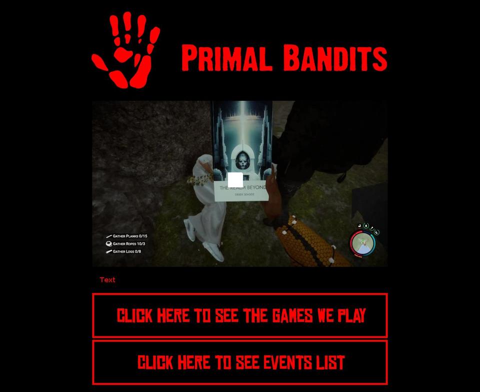 primalbandits.com — Shopify storefront screenshot