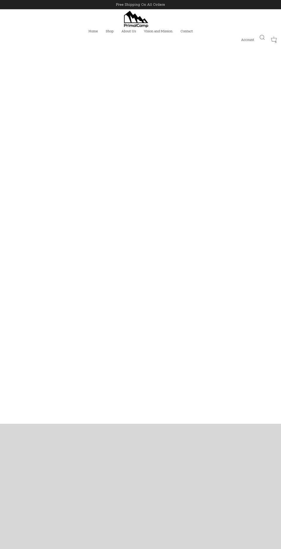 primalcamp.com shopify website screenshot