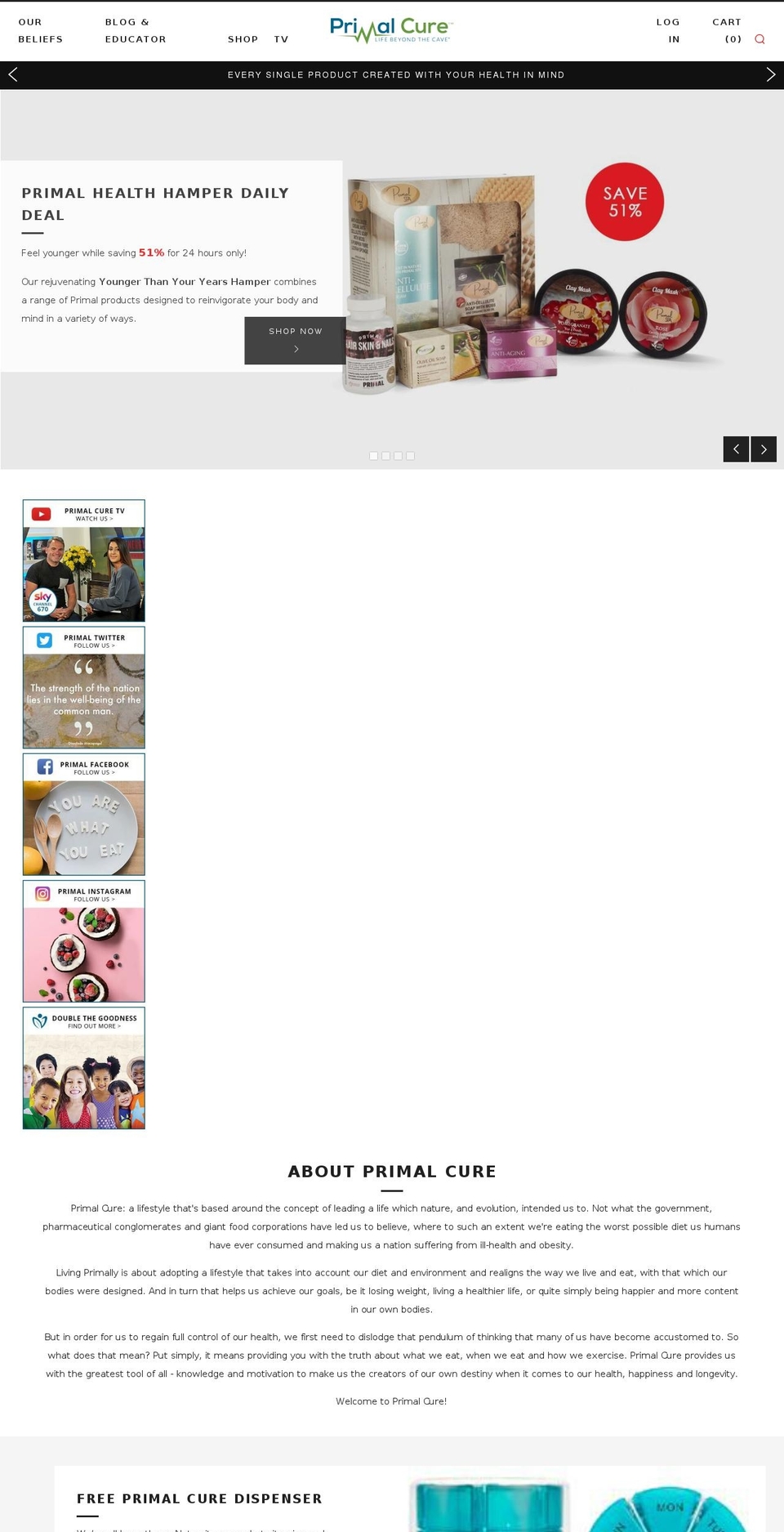 primalcure.com — Shopify storefront screenshot