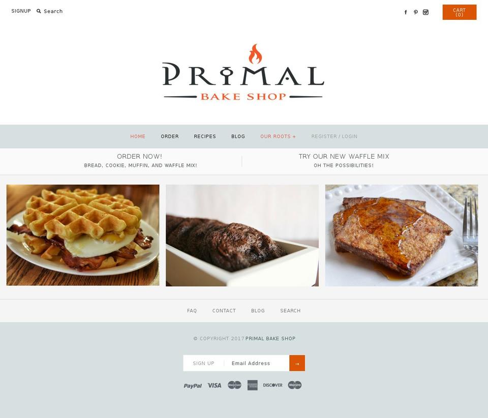 primaldietbread.com shopify website screenshot