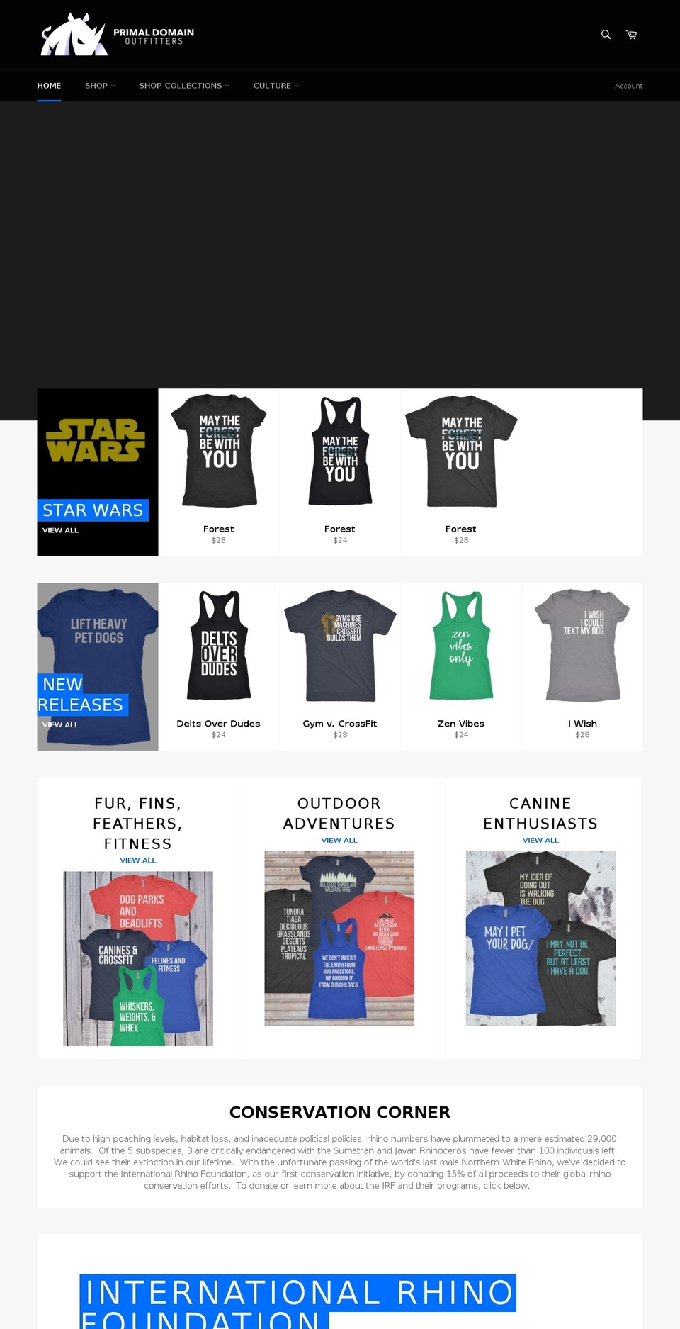 primaldomain.com shopify website screenshot