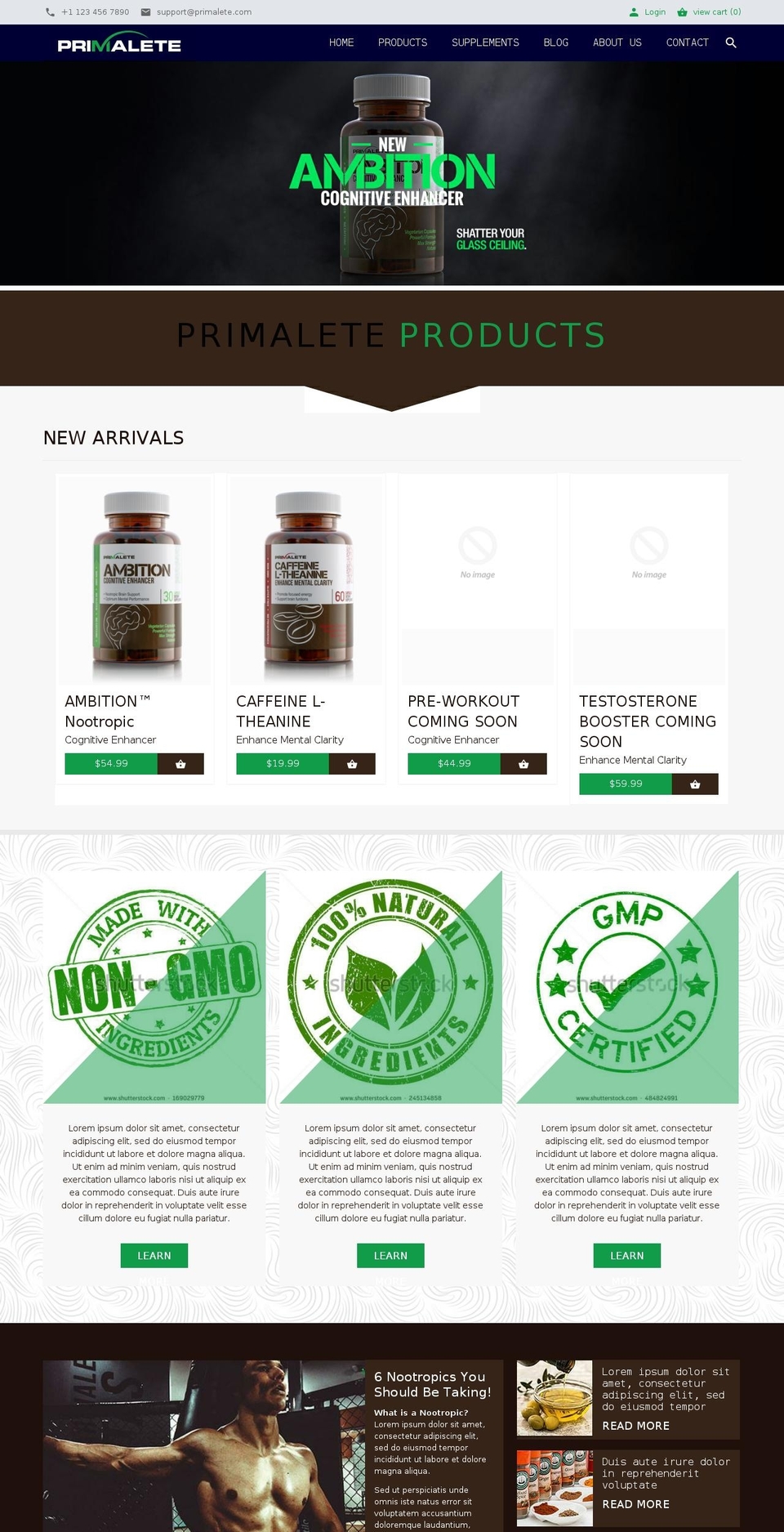 primalete.com shopify website screenshot