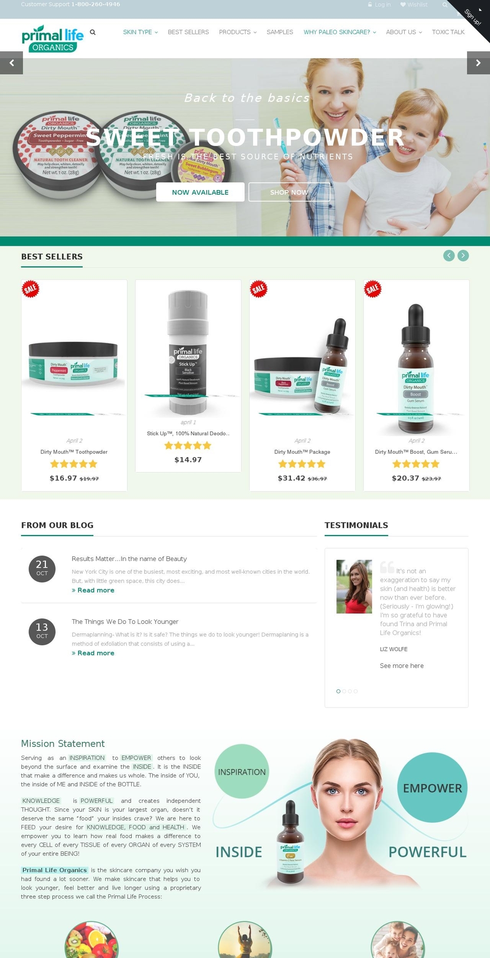 primallifeorganics.org shopify website screenshot