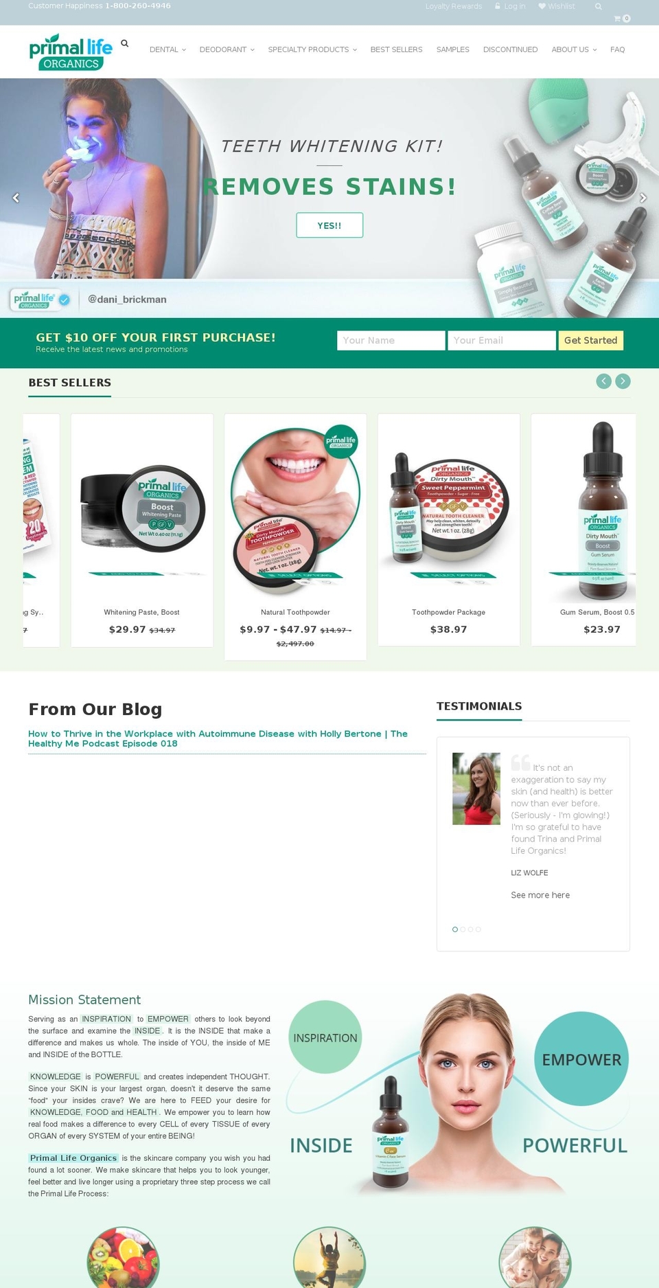 primallifeorganics.us shopify website screenshot