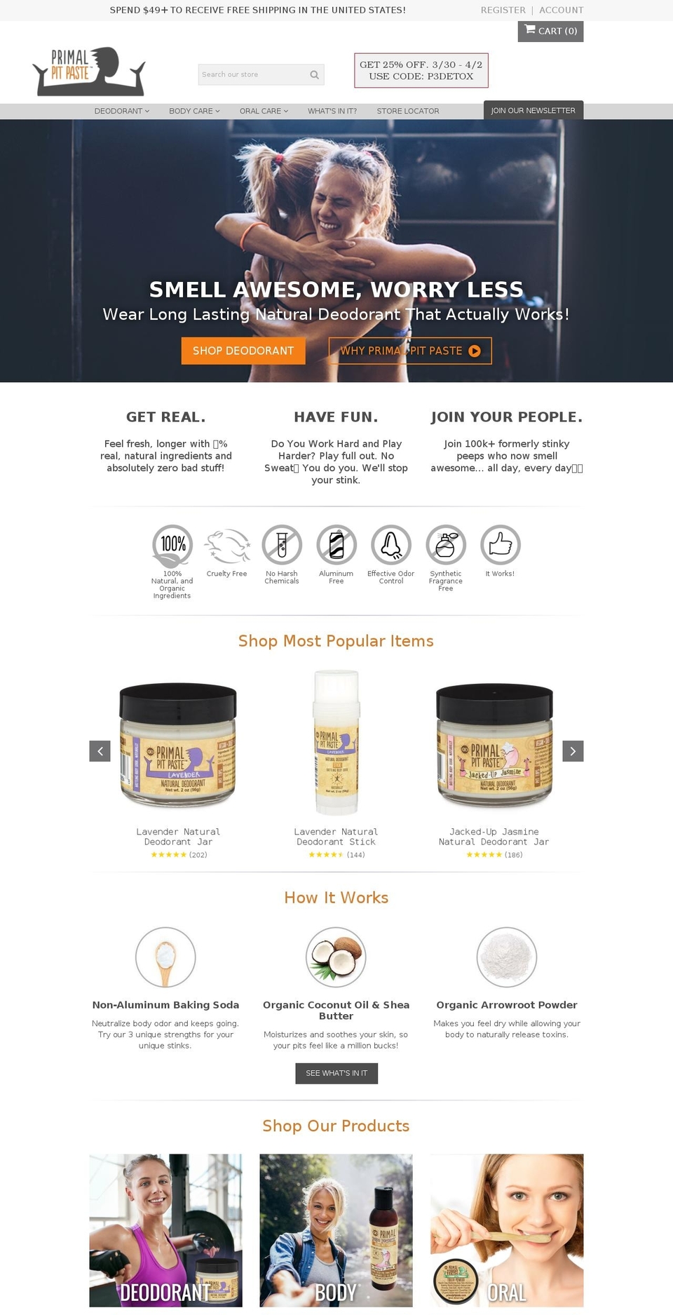 primalpitpaste.com shopify website screenshot