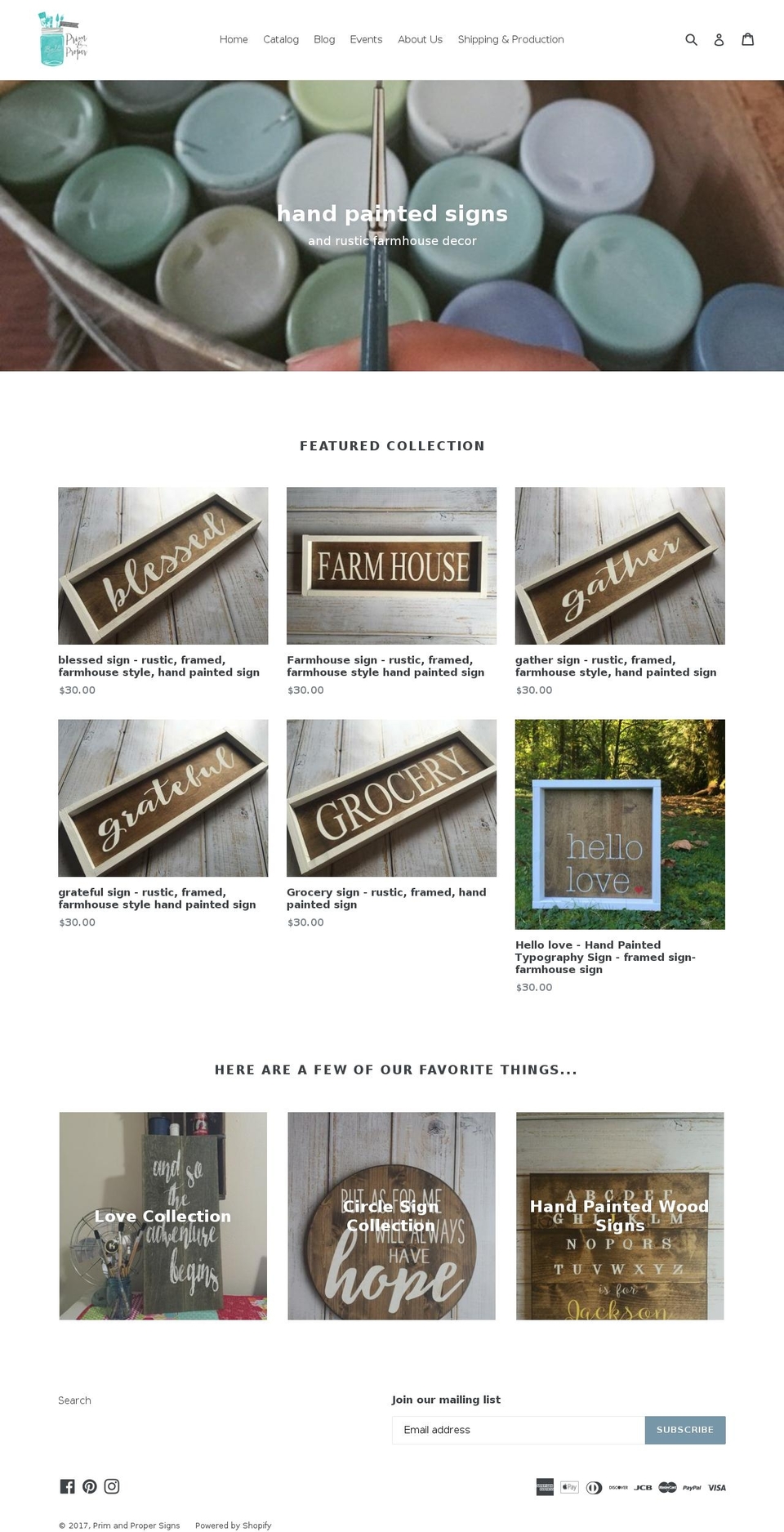 primandpropersignshop.com shopify website screenshot