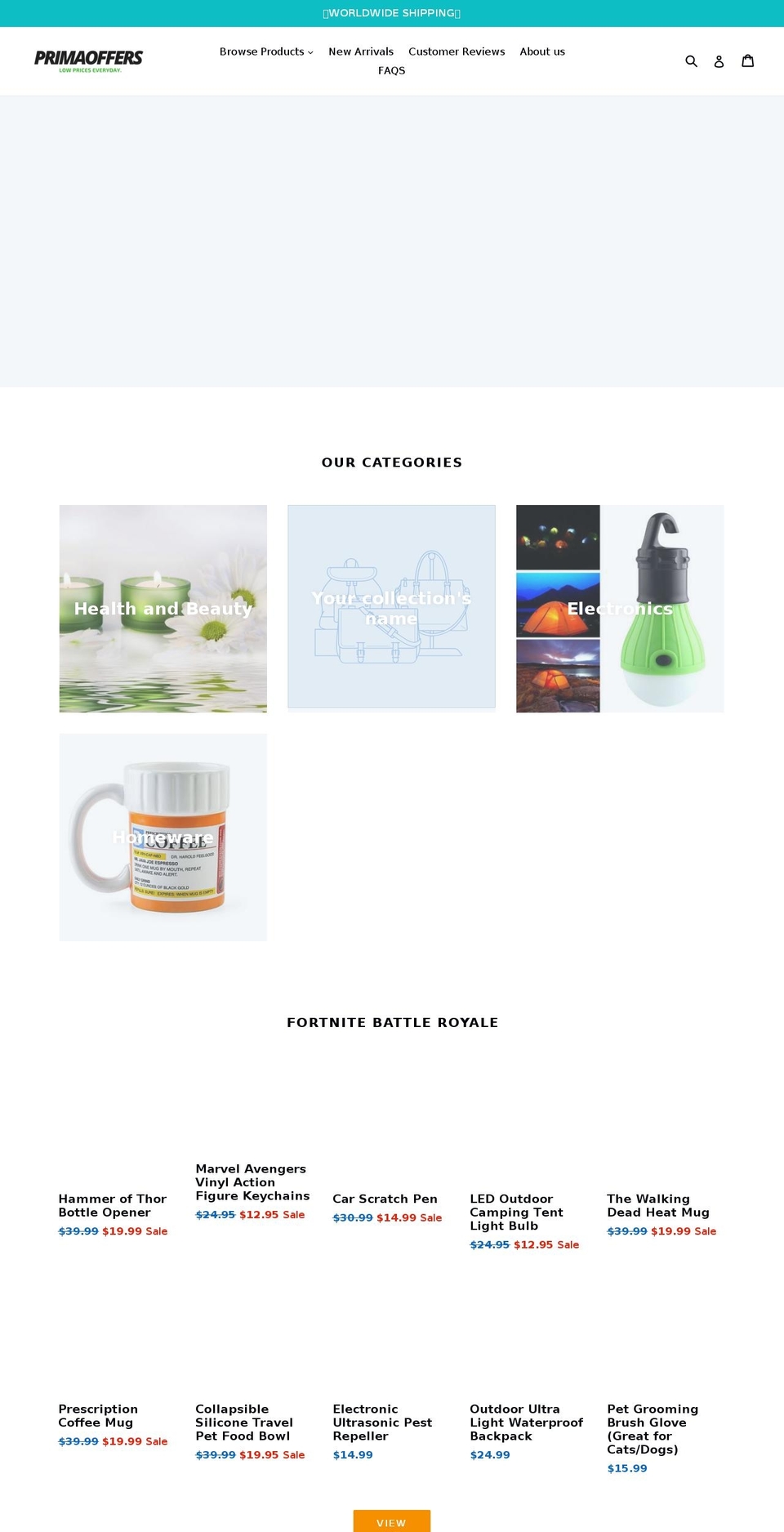 primaoffers.com shopify website screenshot