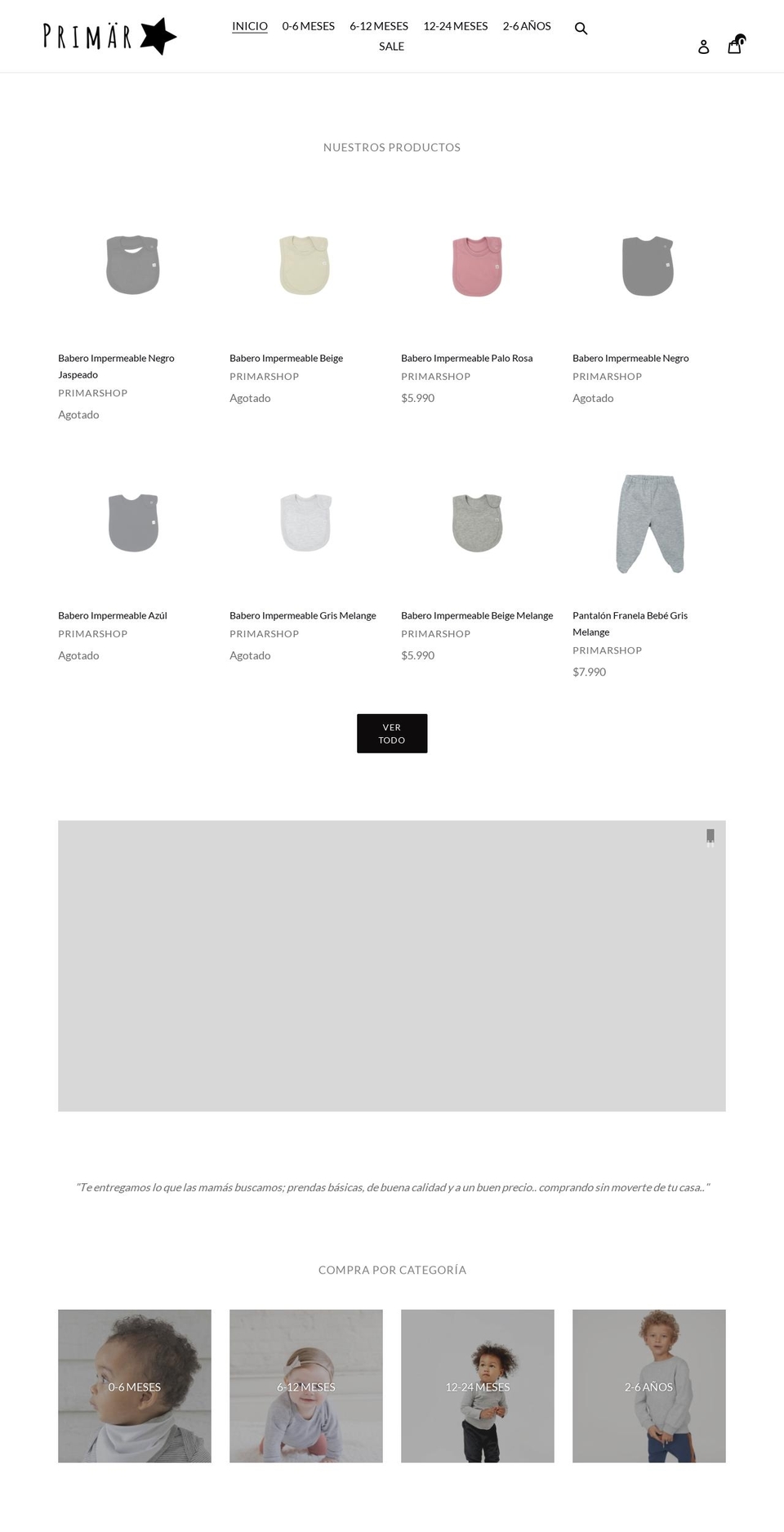 primarshop.cl shopify website screenshot