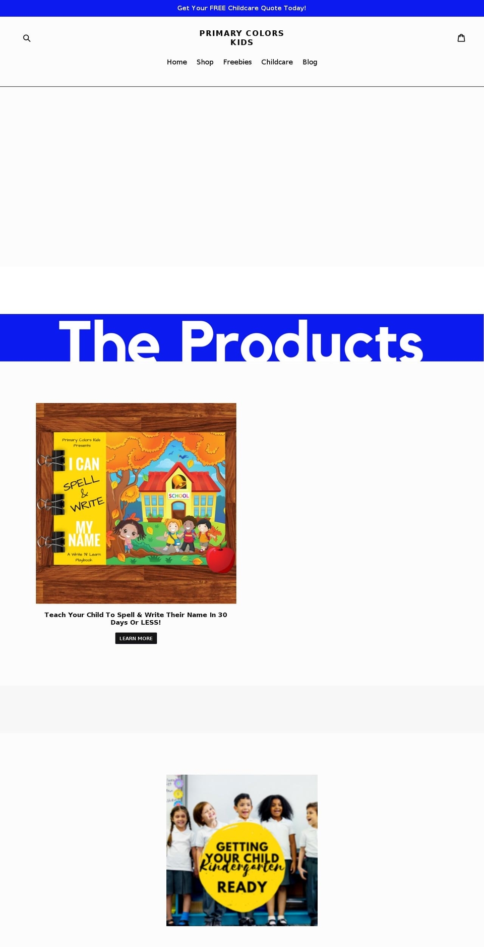 primarycolorskids.com — Shopify storefront screenshot