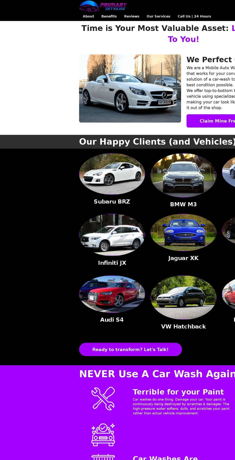 primarydetailing.com — Shopify storefront screenshot