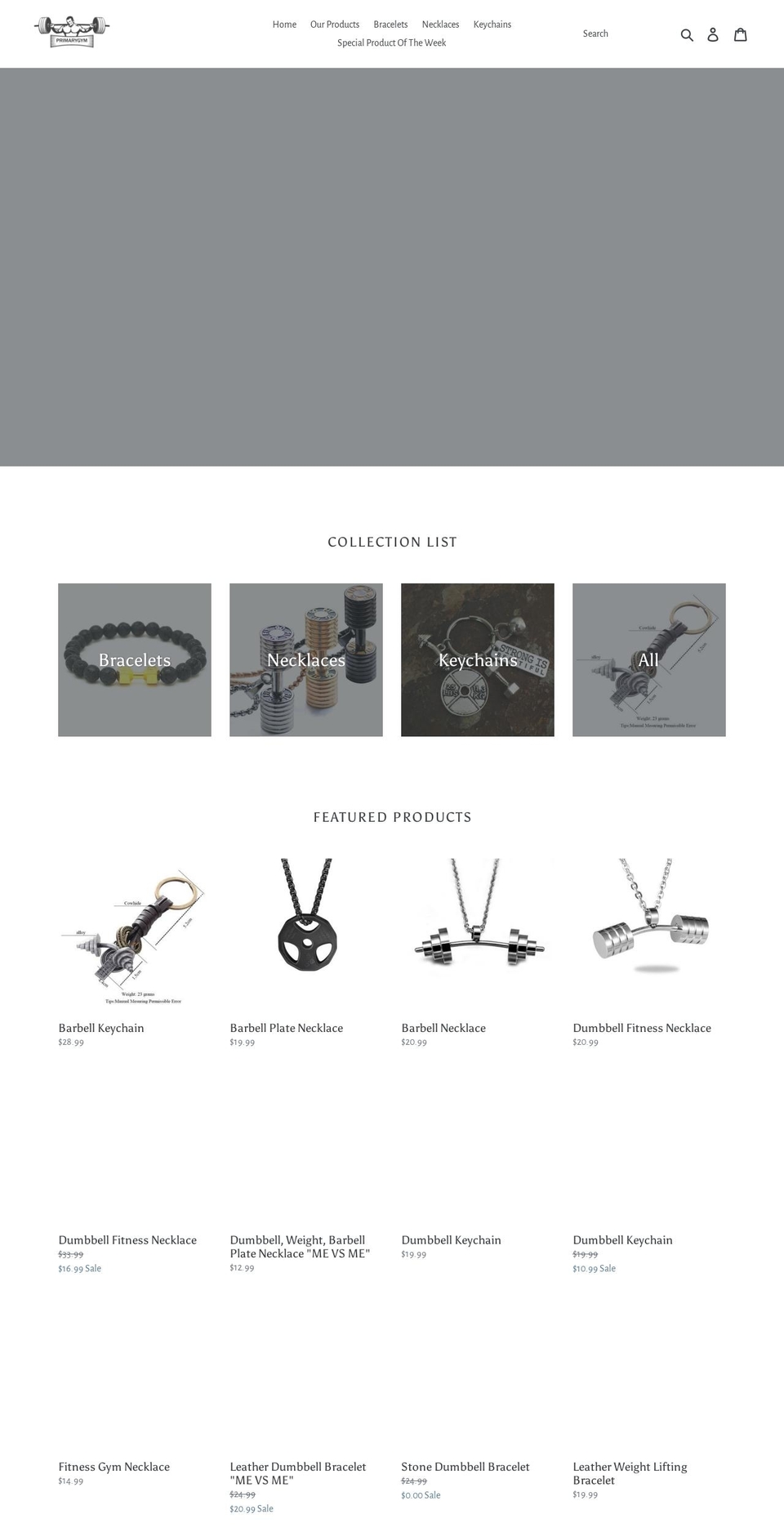 primarygym.com — Shopify storefront screenshot