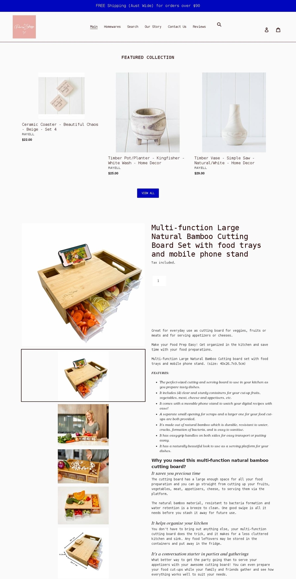 primashoppeau.com shopify website screenshot