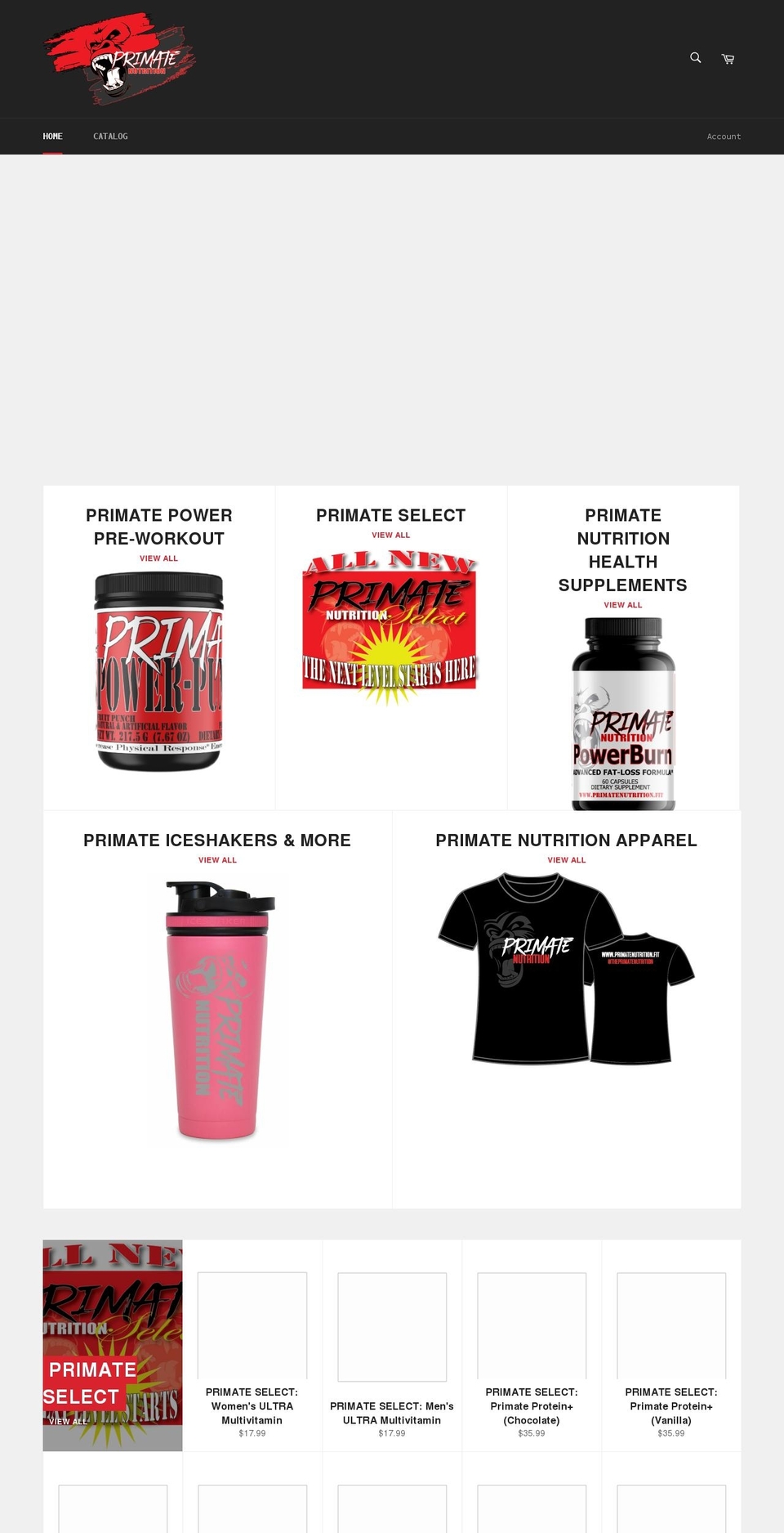 primatenutrition.fit shopify website screenshot