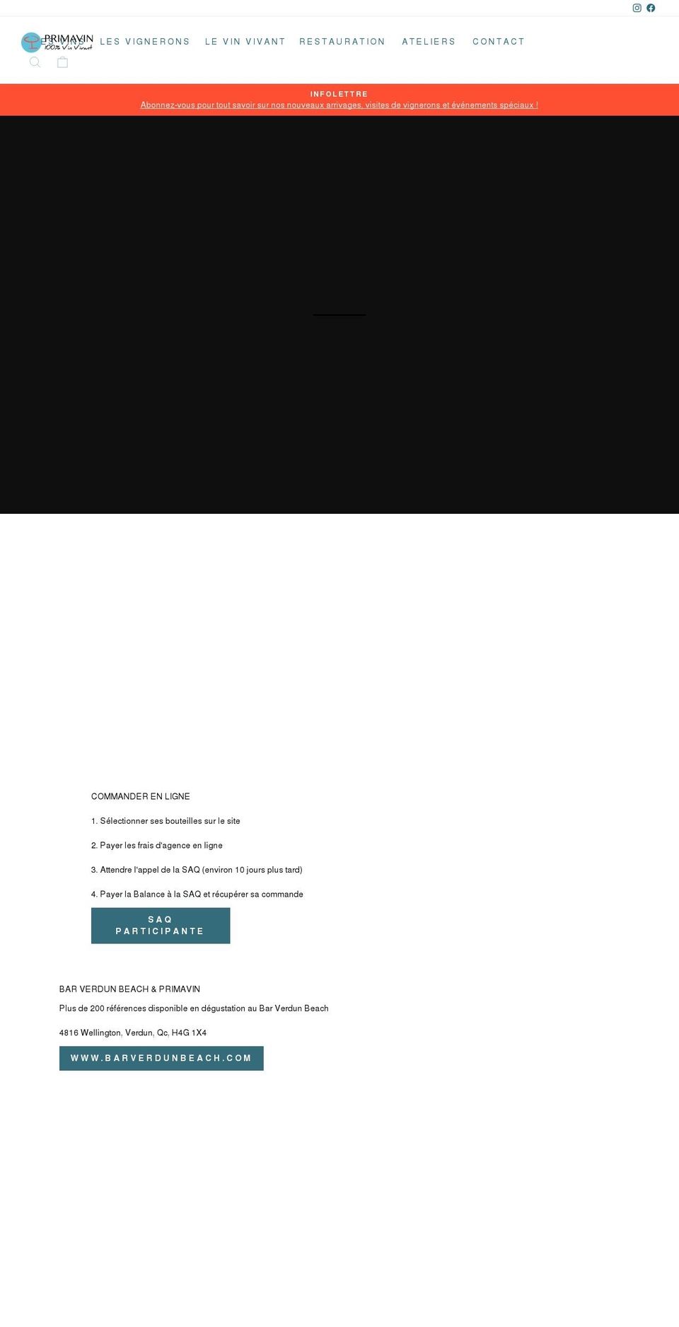 primavin.com shopify website screenshot