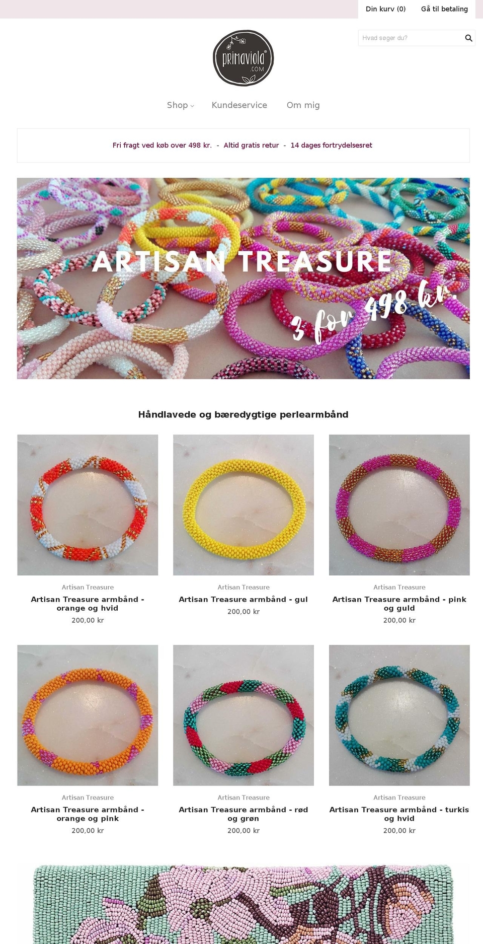 primaviola.com — Shopify storefront screenshot