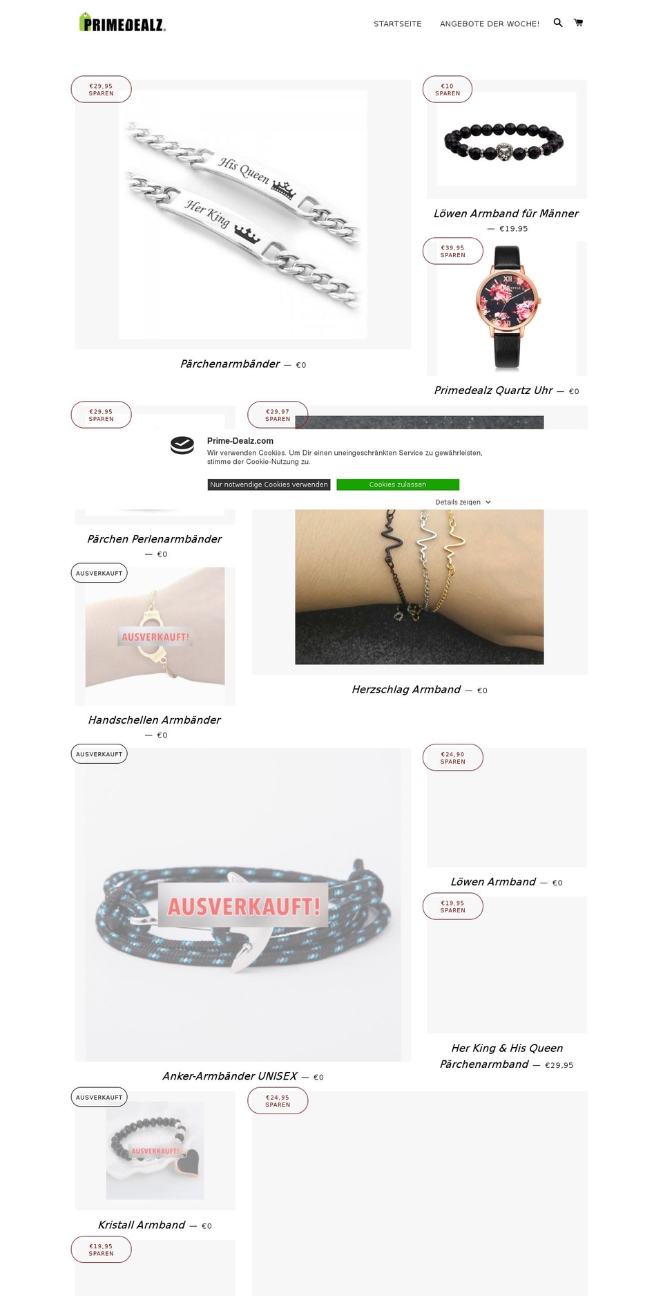 prime-dealz.com — Shopify storefront screenshot