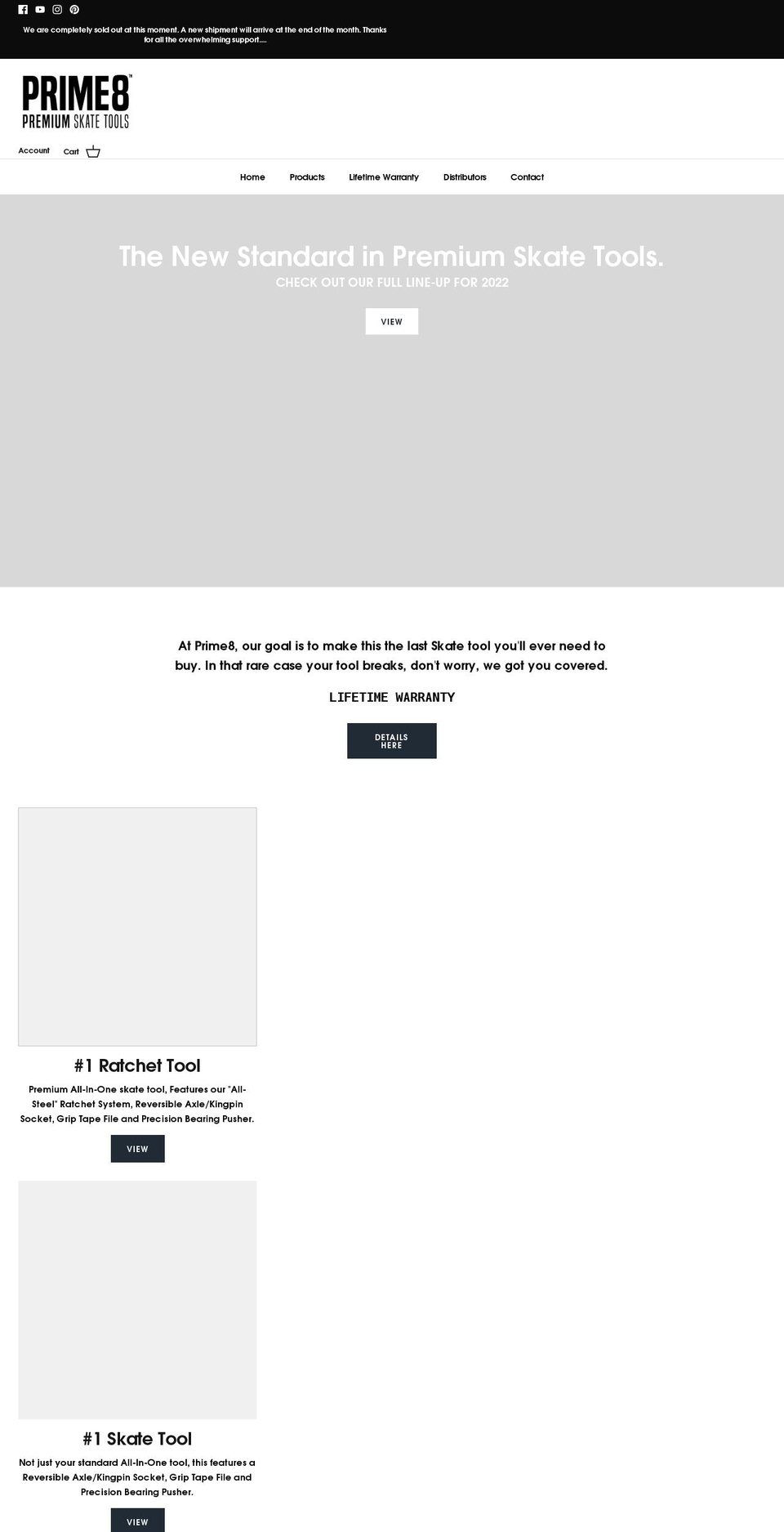 prime8boardsupply.com shopify website screenshot