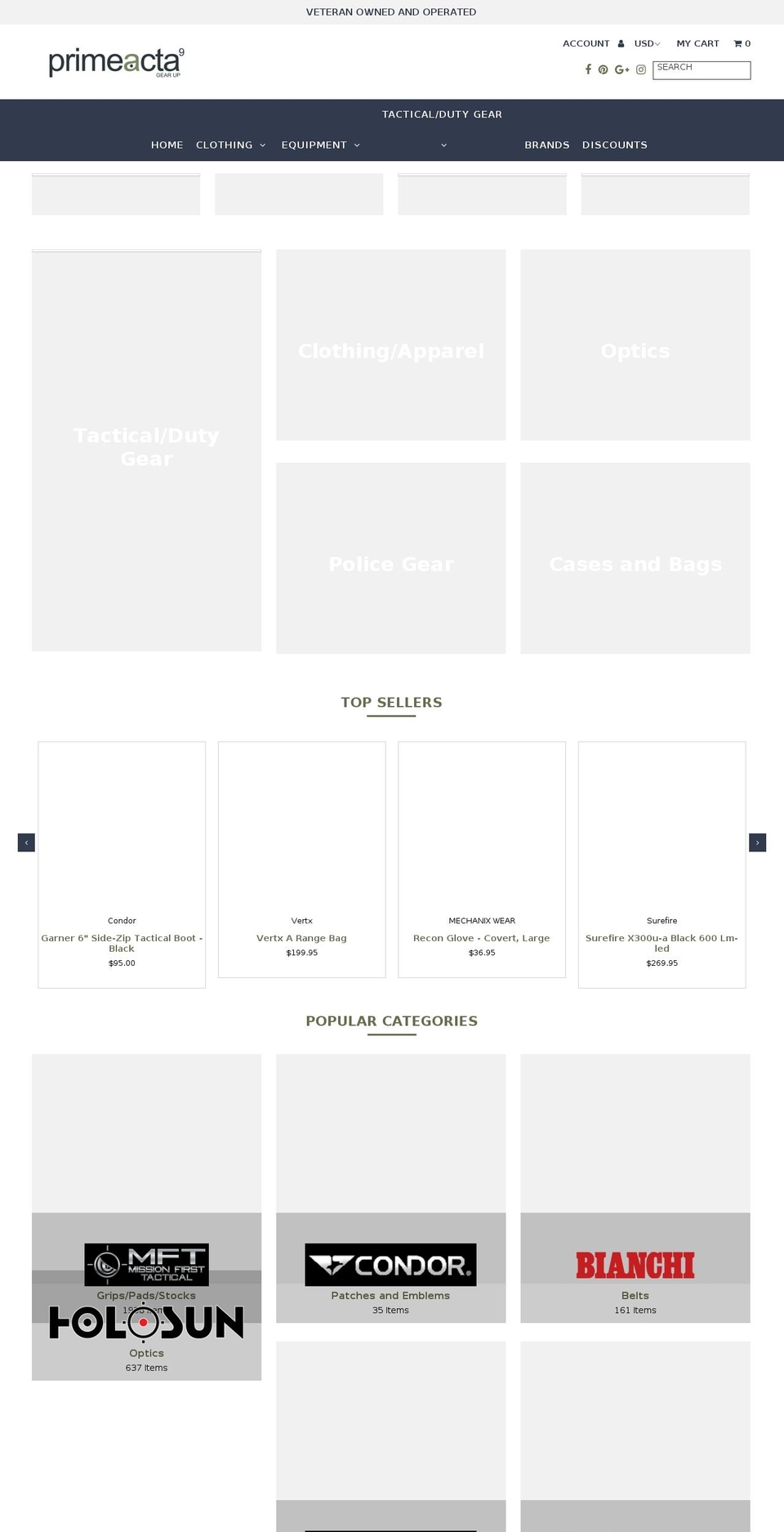 primeacta9.com shopify website screenshot