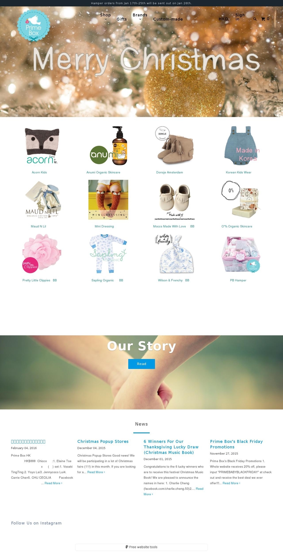 primeboxhk.com shopify website screenshot