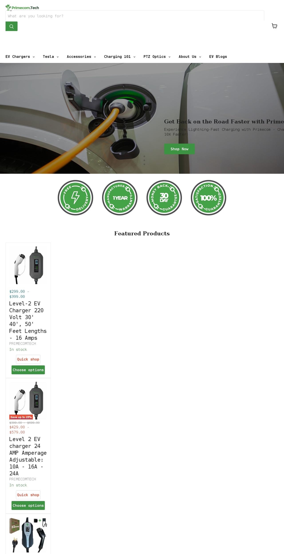 primecom.tech shopify website screenshot