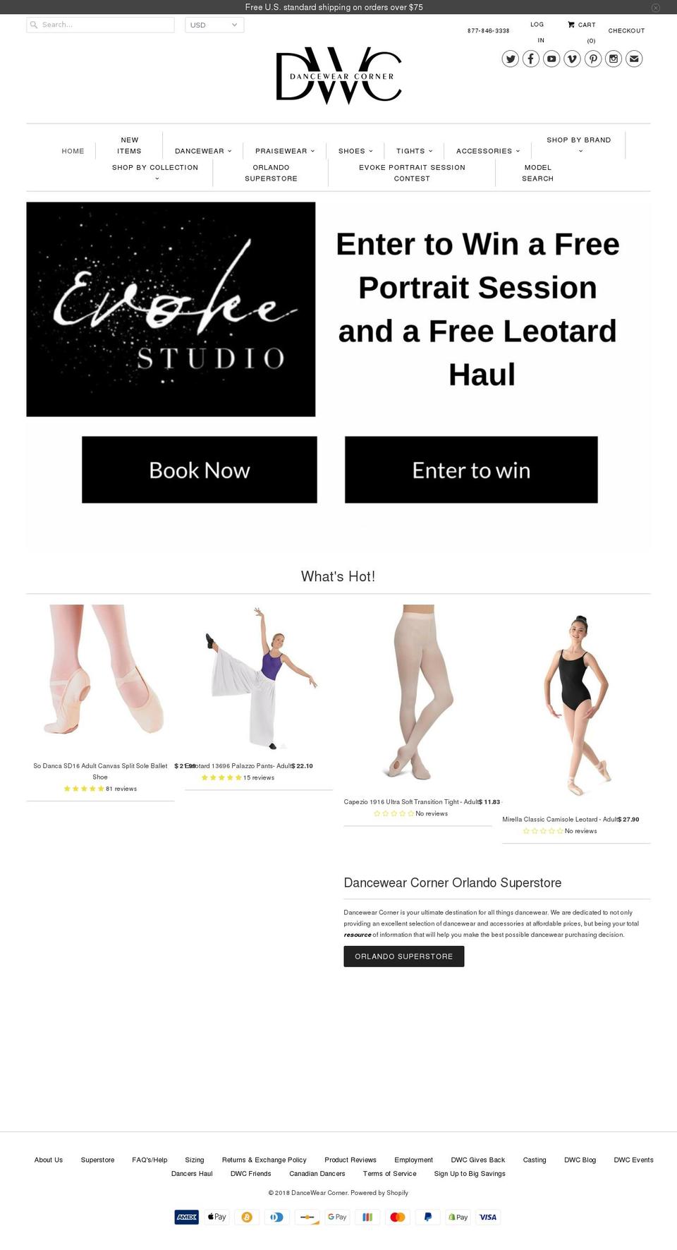 OOTS Support Shopify theme site example primedancewear.com