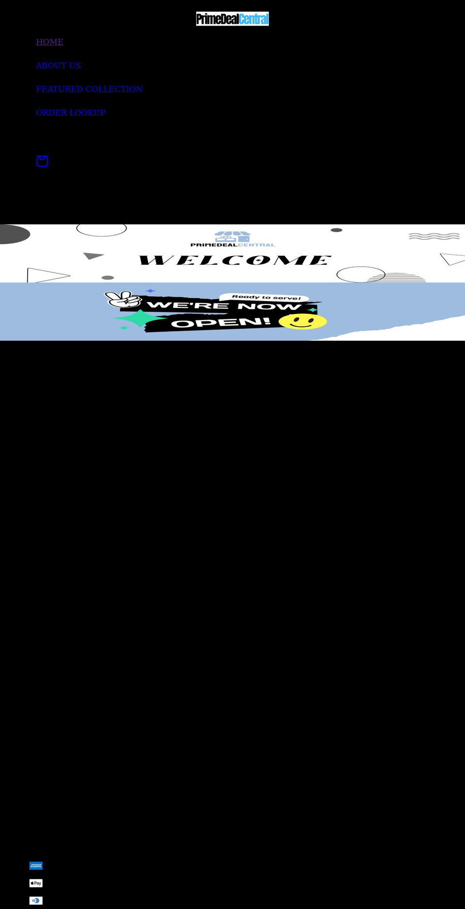 primedealcentral.com shopify website screenshot