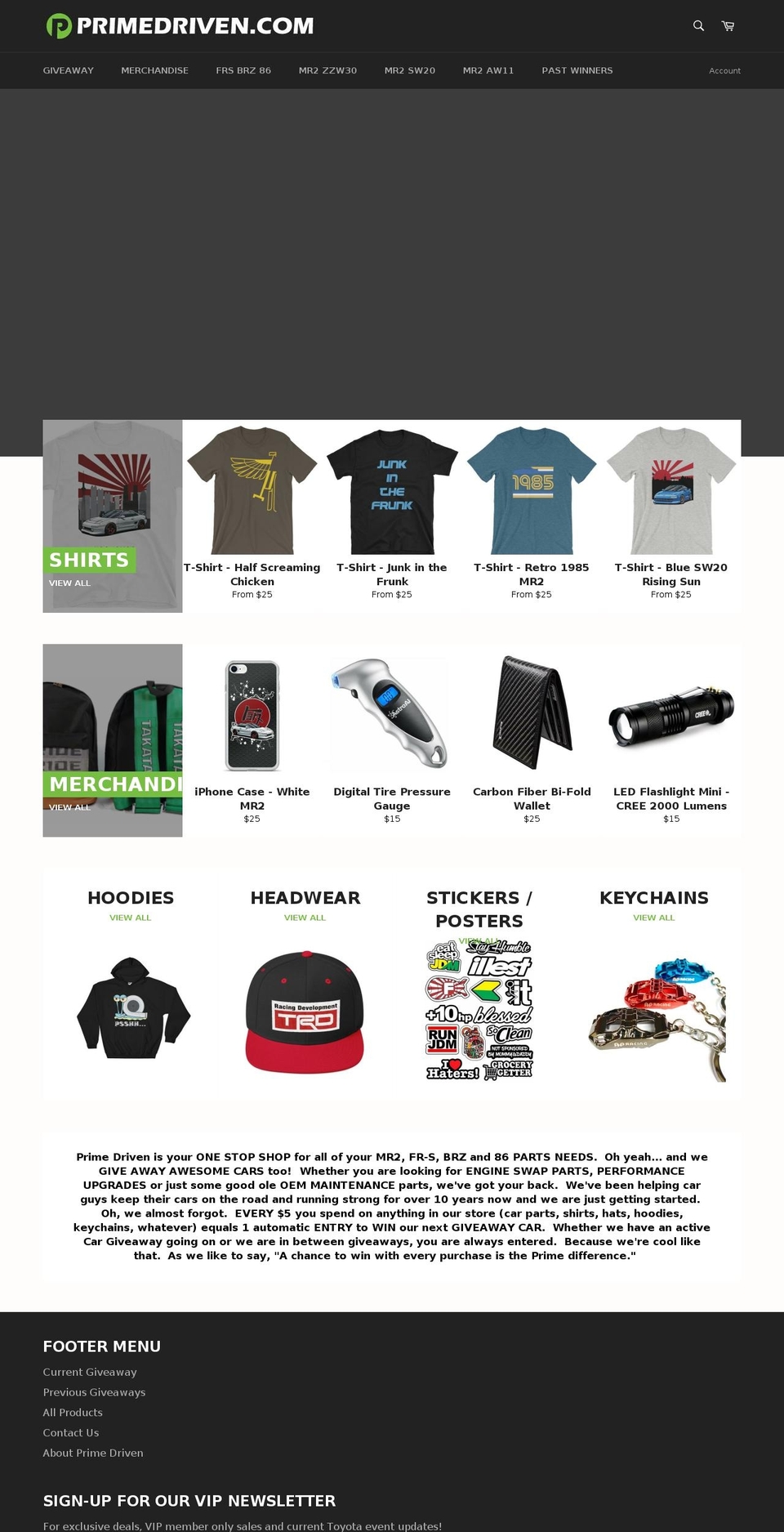 primedriven.com shopify website screenshot