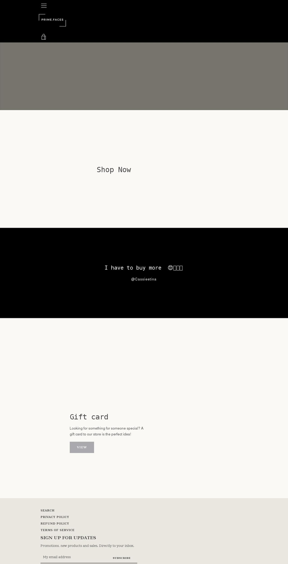 primefacesllc.com shopify website screenshot