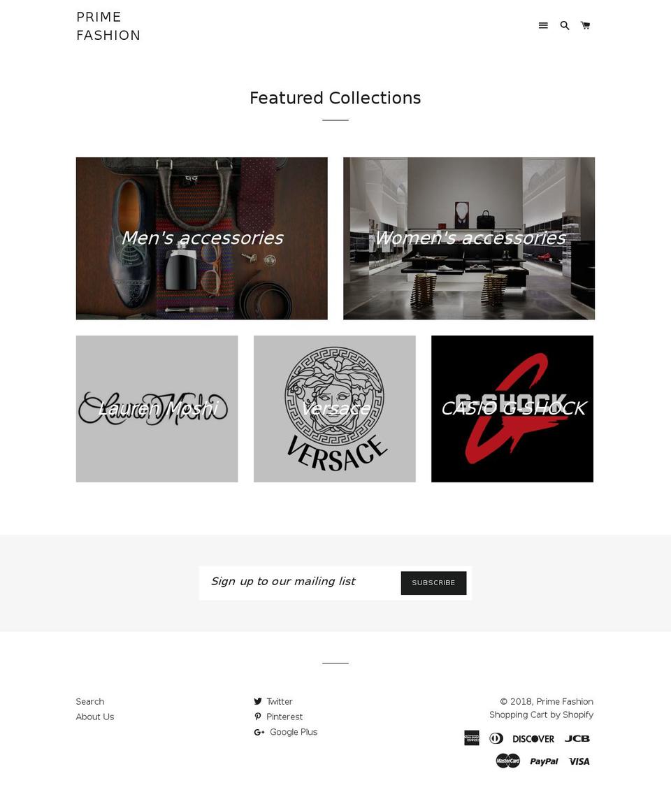 primefashion.net shopify website screenshot