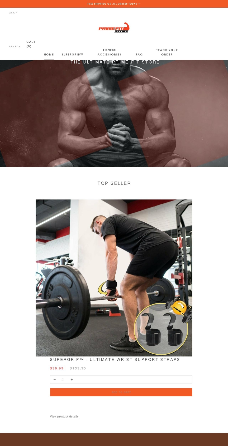 primefitstore.com shopify website screenshot